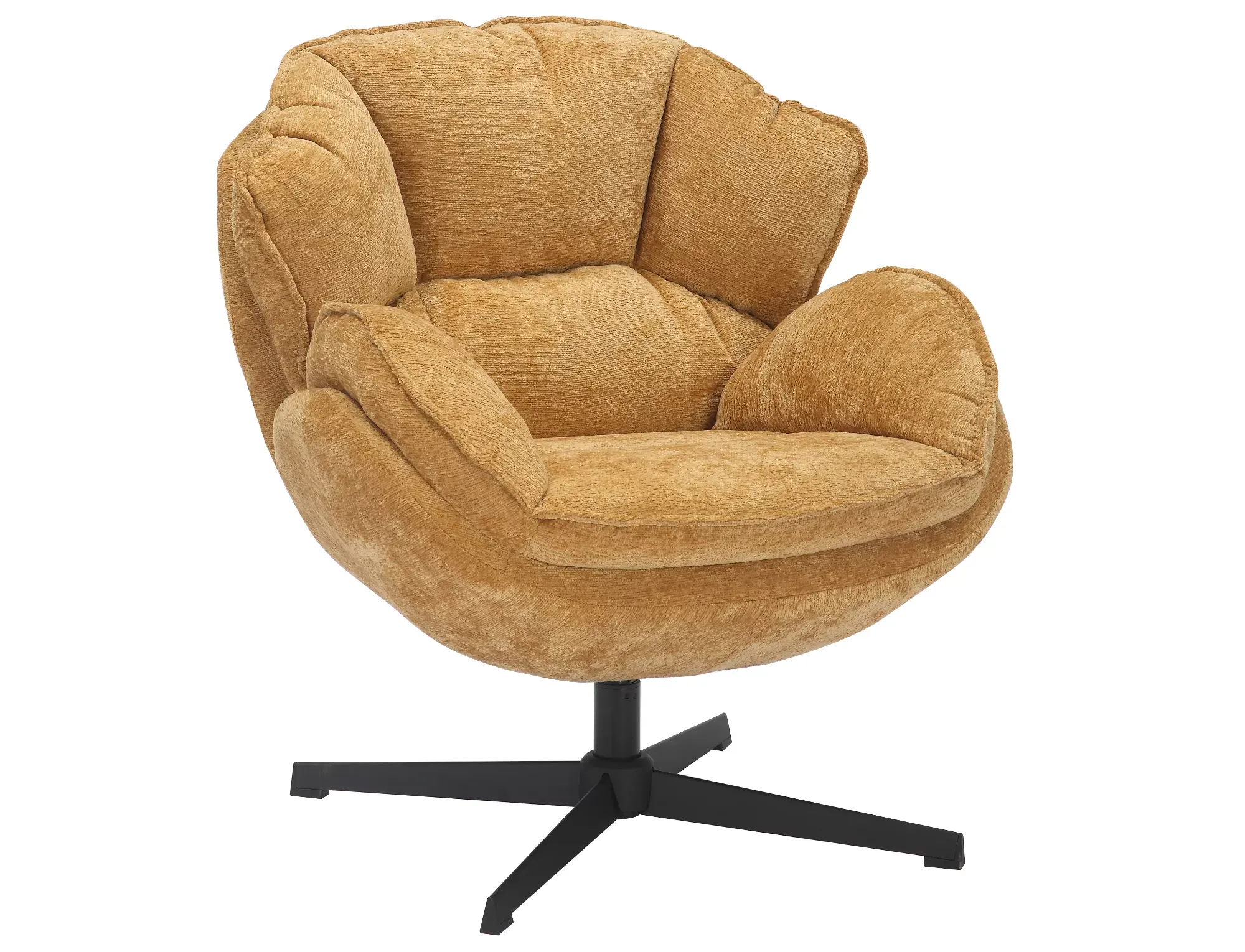 Fotel obrotowy BETTY curry/czarne nogi