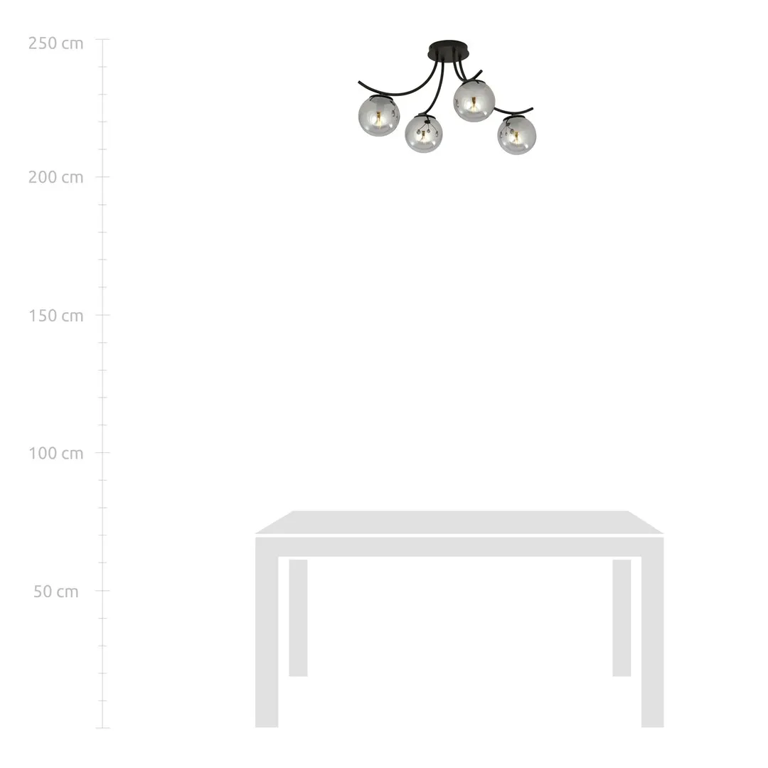 Lampa sufitowa BOSTON Czarny 1110/4 - 1110/4