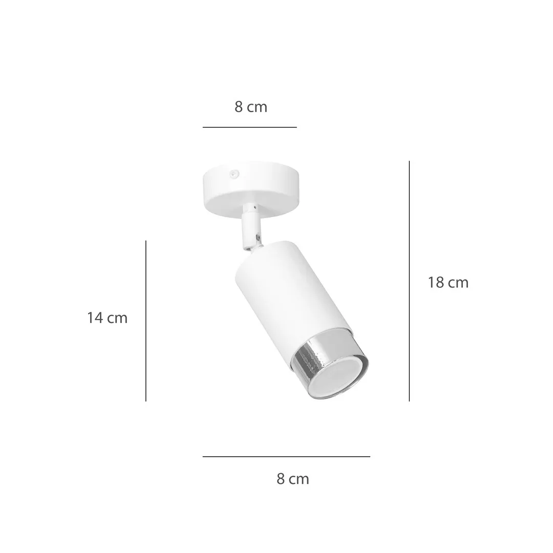 Lampa sufitowa HIRO 1 biały chrom — zdjęcie 8