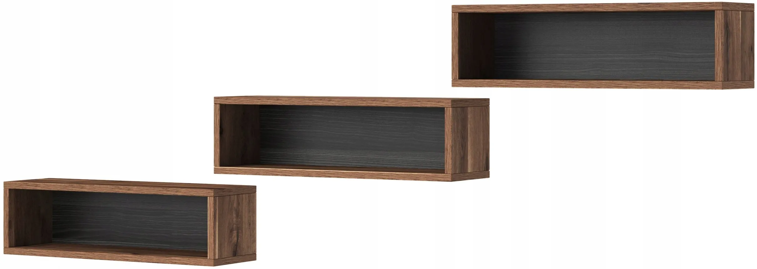 Półki wiszące 3 szt MUNDO 02 dąb royalis 60x17cm dąb royalis dąb touchwood - 24RTKT02