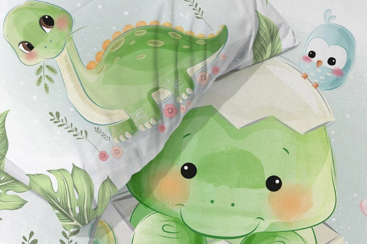 Pościel komplet dla dzieci PRZYTULAKI 005 bawełna 100X135+40X60 DINO wielokolorowy - FARO_24708