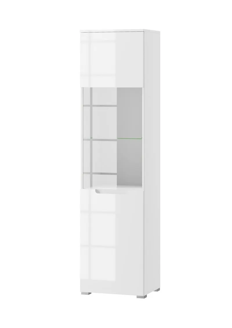 Witryna SELENE 25 biały połysk 196x50x39cm