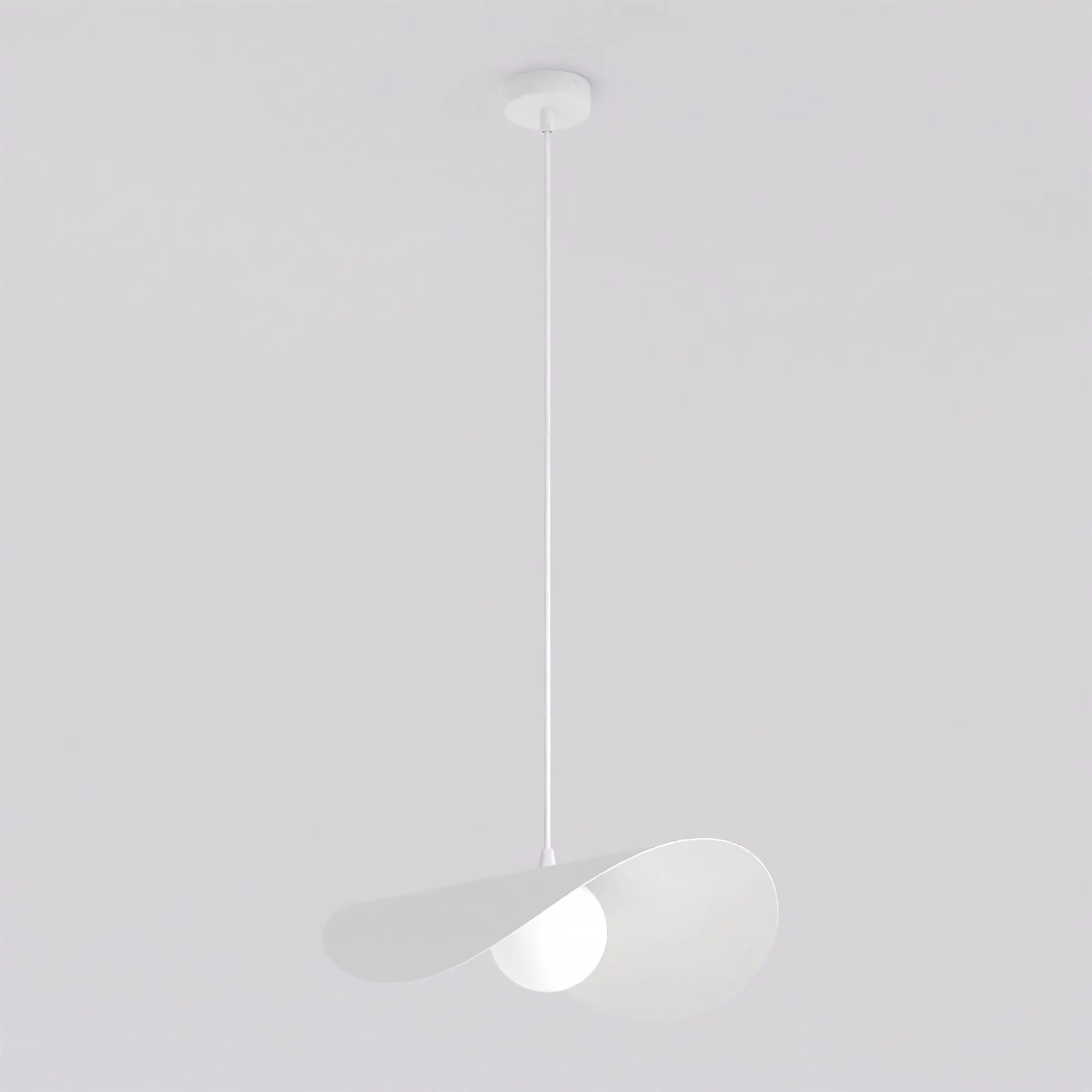 Lampa wisząca RITUAL 1L falisty klosz biała