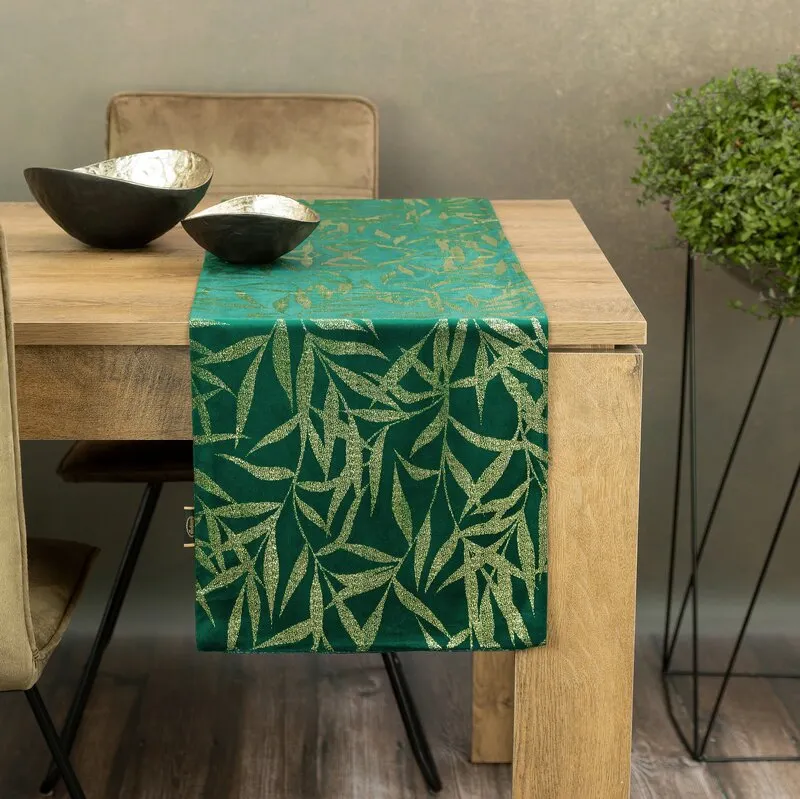 OBRUS BLINK 15 35 X 140 CM CIEMNOZIELONY