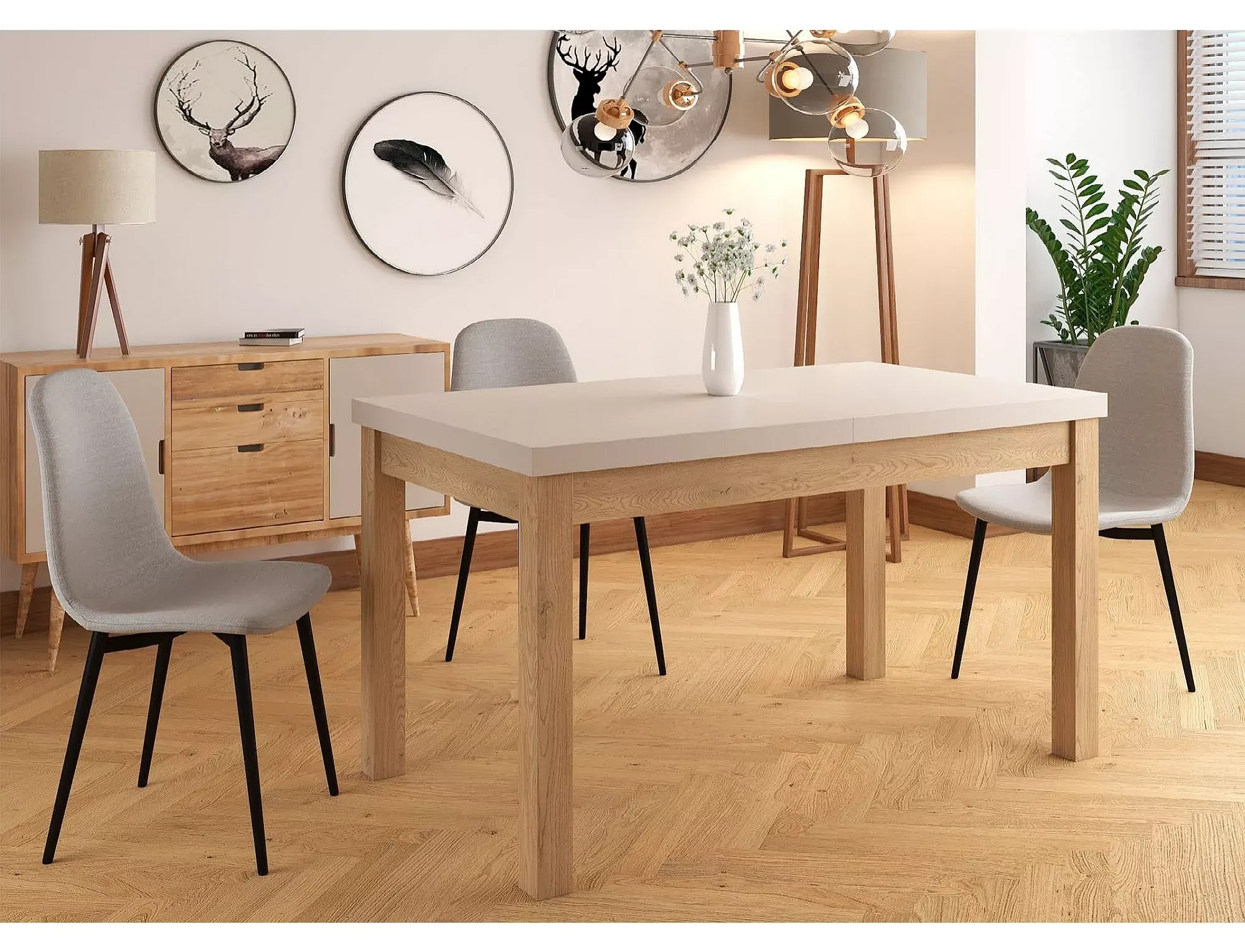 Stół rozkładany PRESTO 140(218)x80 kaszmir/dąb cremona torro Stół rozkładany PRESTO 140(218)x80 kaszmir/dąb cremona torro