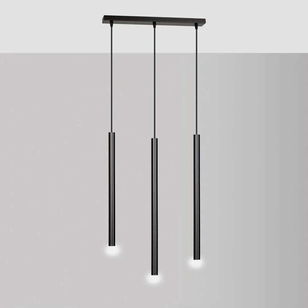 Lampa wisząca SELTER 3 czarna — zdjęcie 2