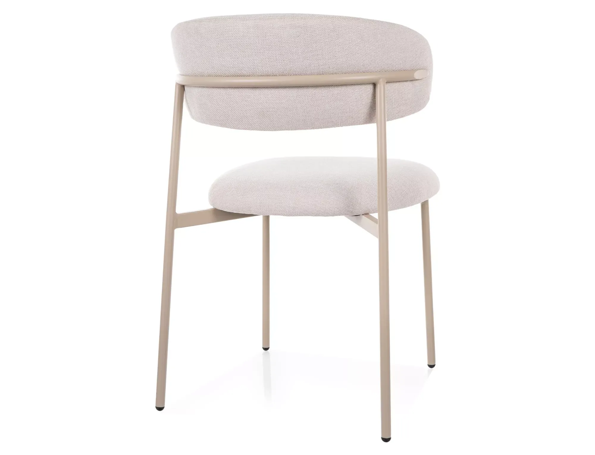 Krzesło jadalniane ELTON BREGO jasnobeżowe/kaszmirowe nogi - ELTONBRKJBE