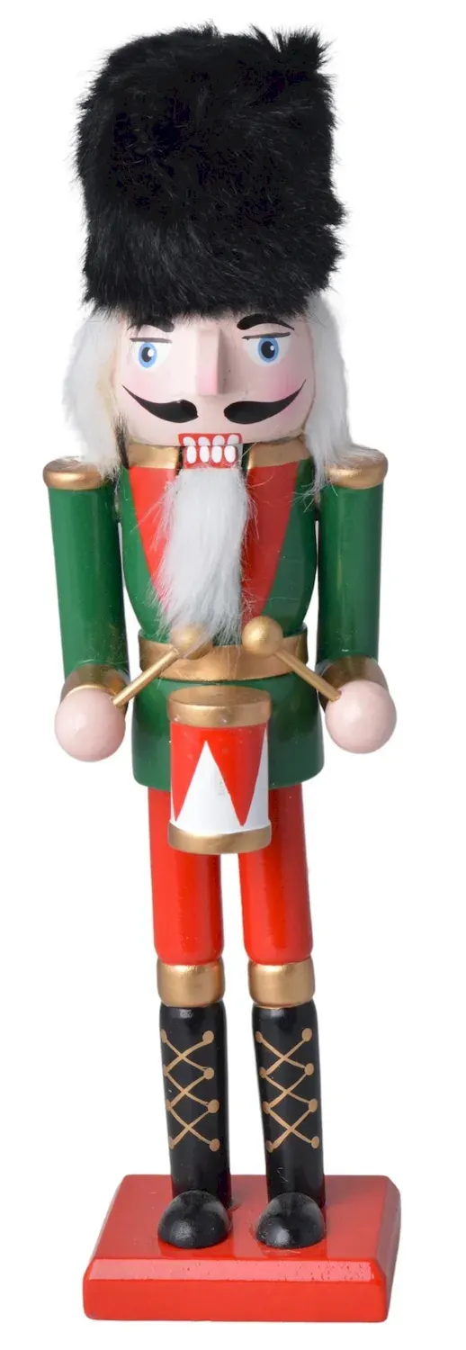 Dziadek do orzechów drewniany 2168 zielono czerwony Dziadek do orzechów drewniany 2168 zielono czerwony