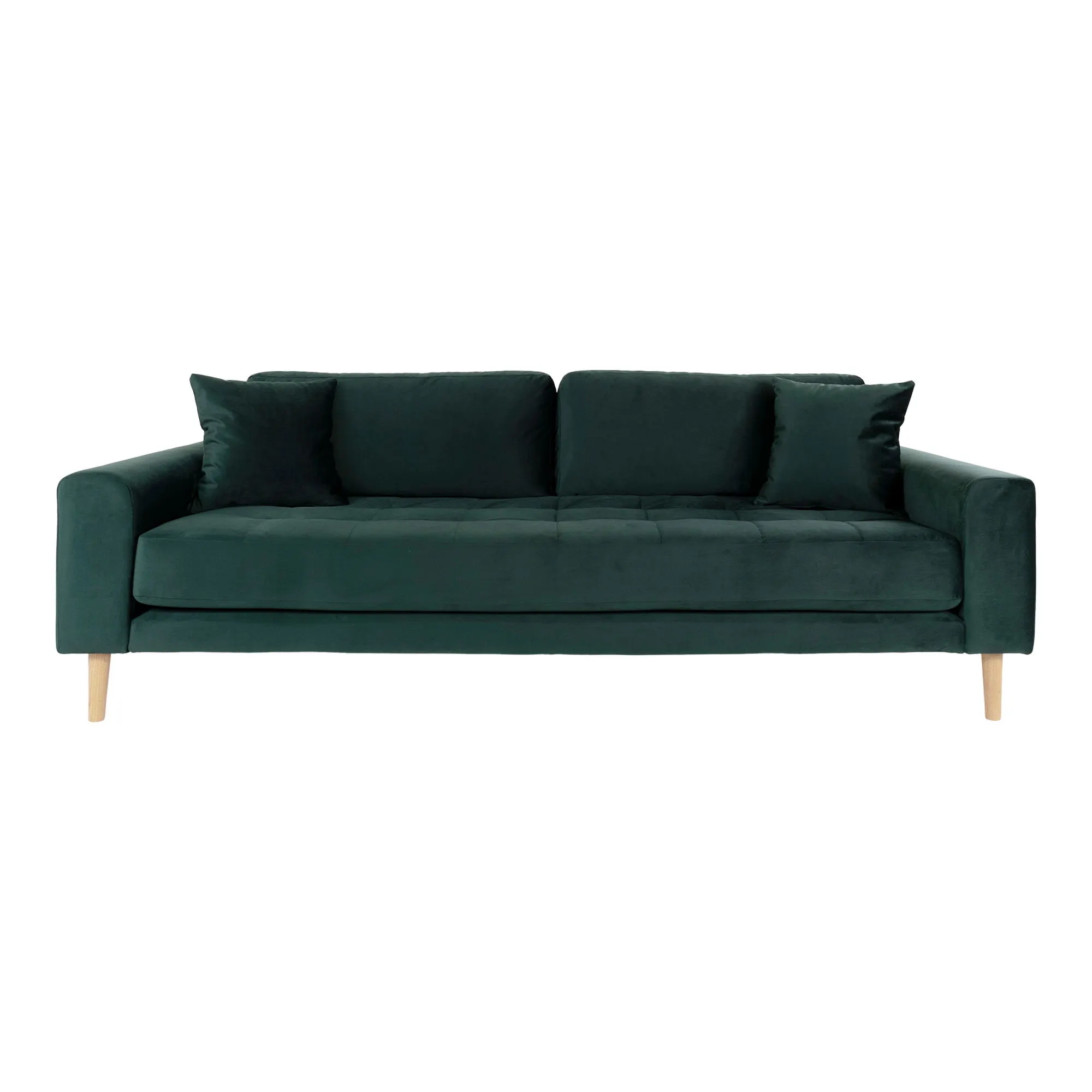 Sofa wypoczynkowa LIDO 3-osobowa 210 cm - zielony, naturalny - 1301445