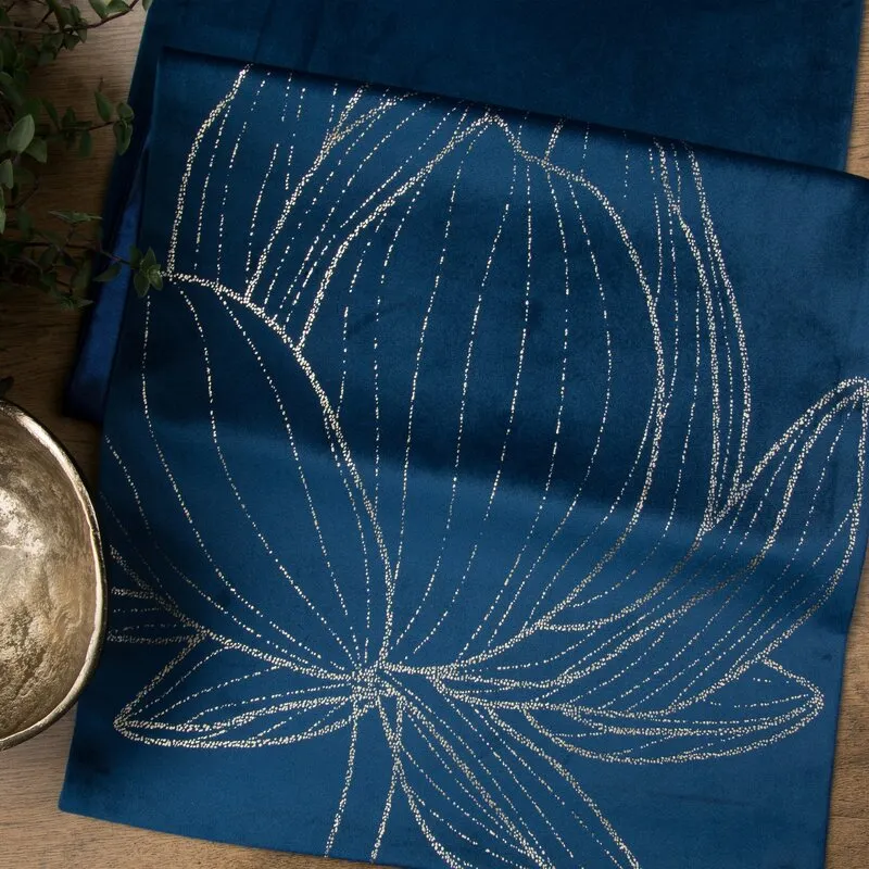 OBRUS BLINK 12 35 X 140 CM GRANATOWY — zdjęcie 8