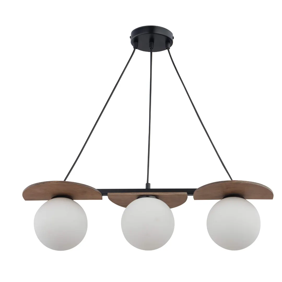 Lampa wisząca MIRROR 3 czarno-brązowa
