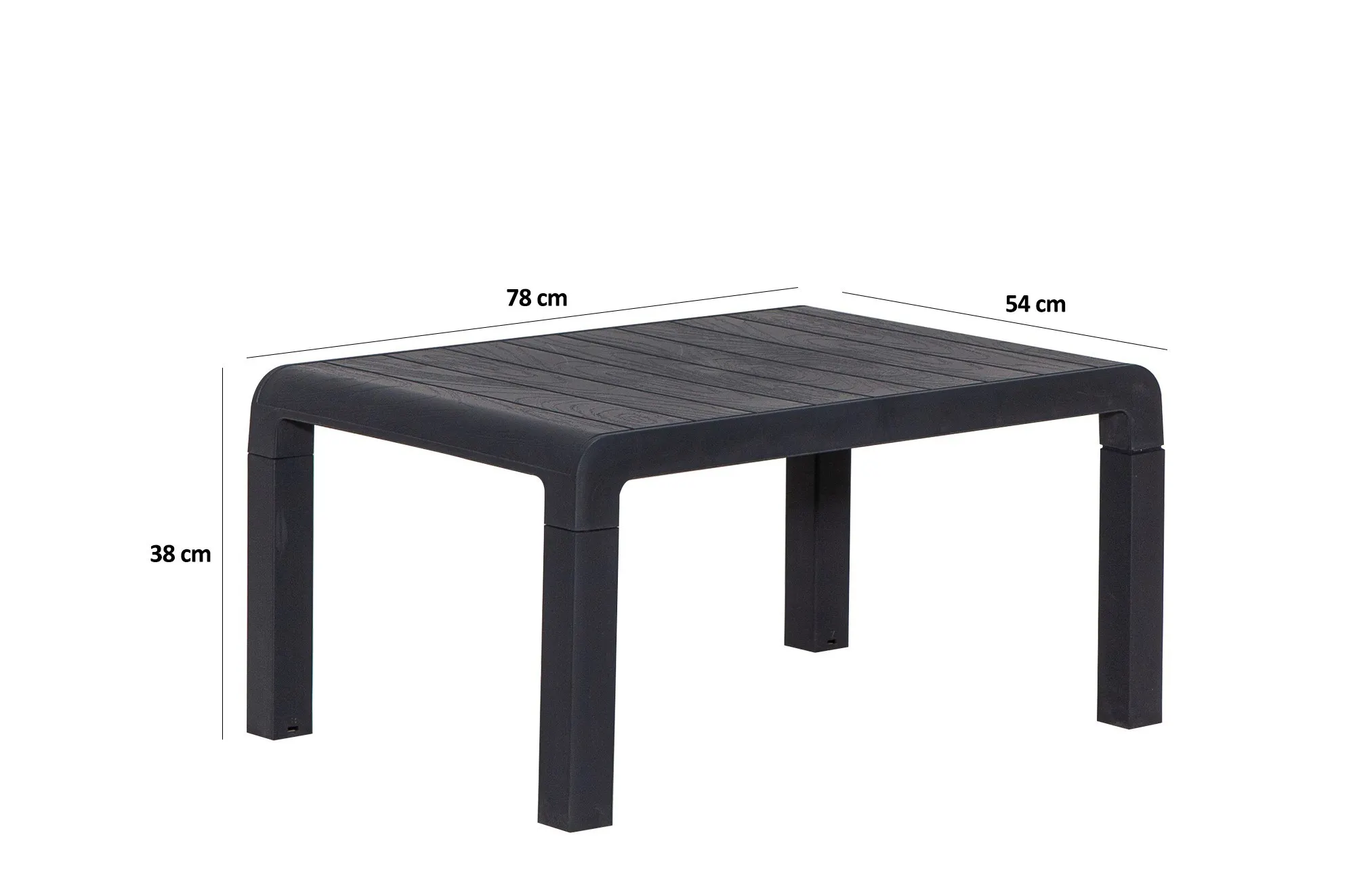 Zestaw ogrodowy wypoczynkowy LARA 2 fotele + stolik (54x70 cm) antracytowy - ASI_340CRD1140