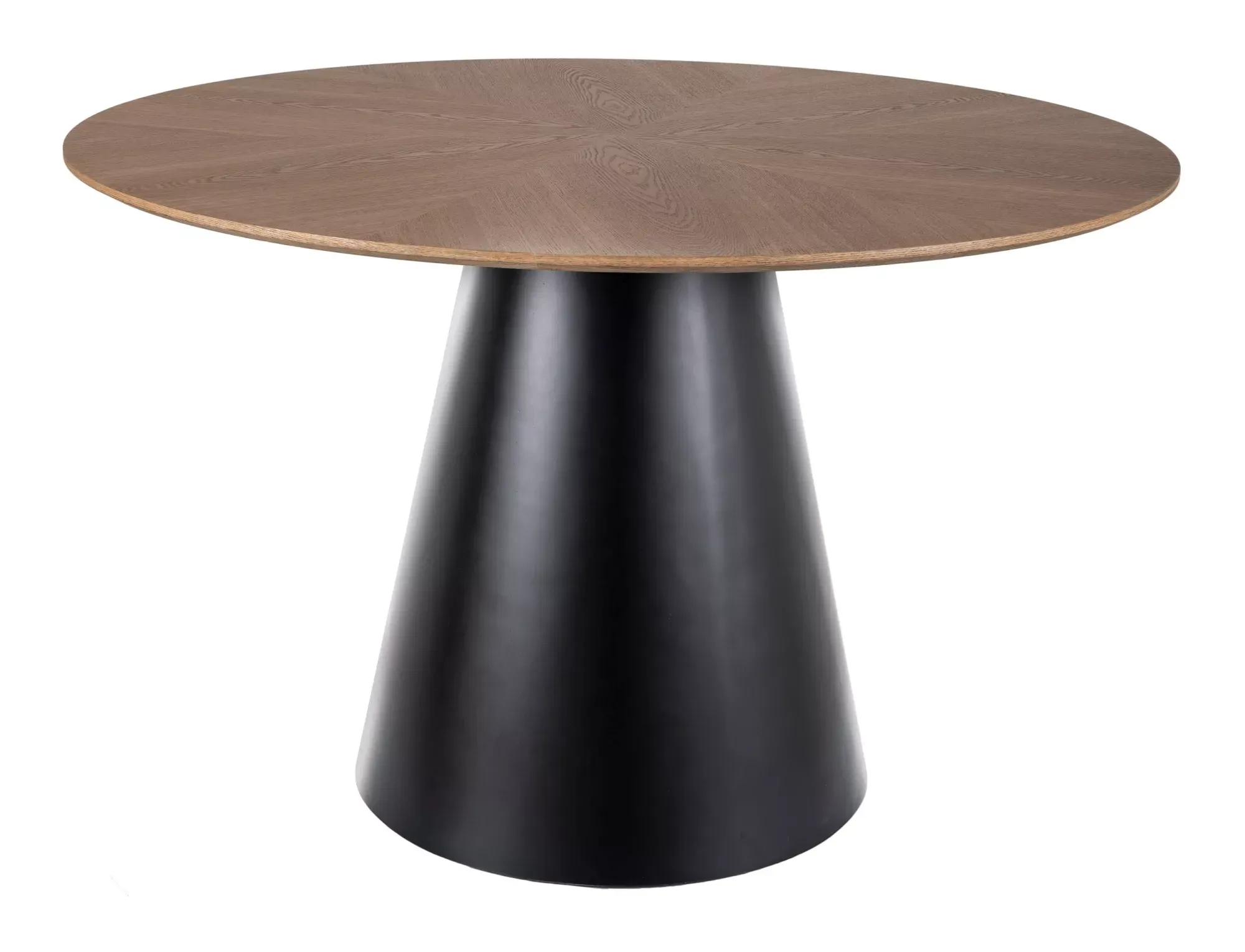 Stół ANGEL okrągły 120x120 efekt dębu, czarny