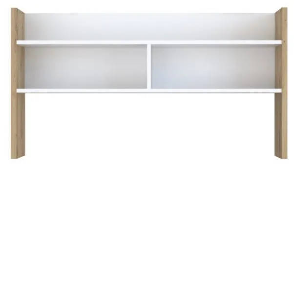 Nadstawka na biurko MODULTRICK 110 cm - biały, dąb artisan - MDUN121-M957