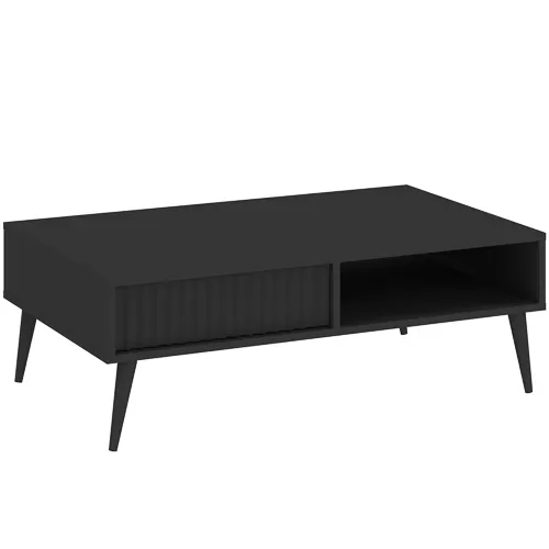 Stolik kawowy z 2 szufladami i półką BARCELONA 67x102 antracyt Stolik kawowy, Meble, Tabela