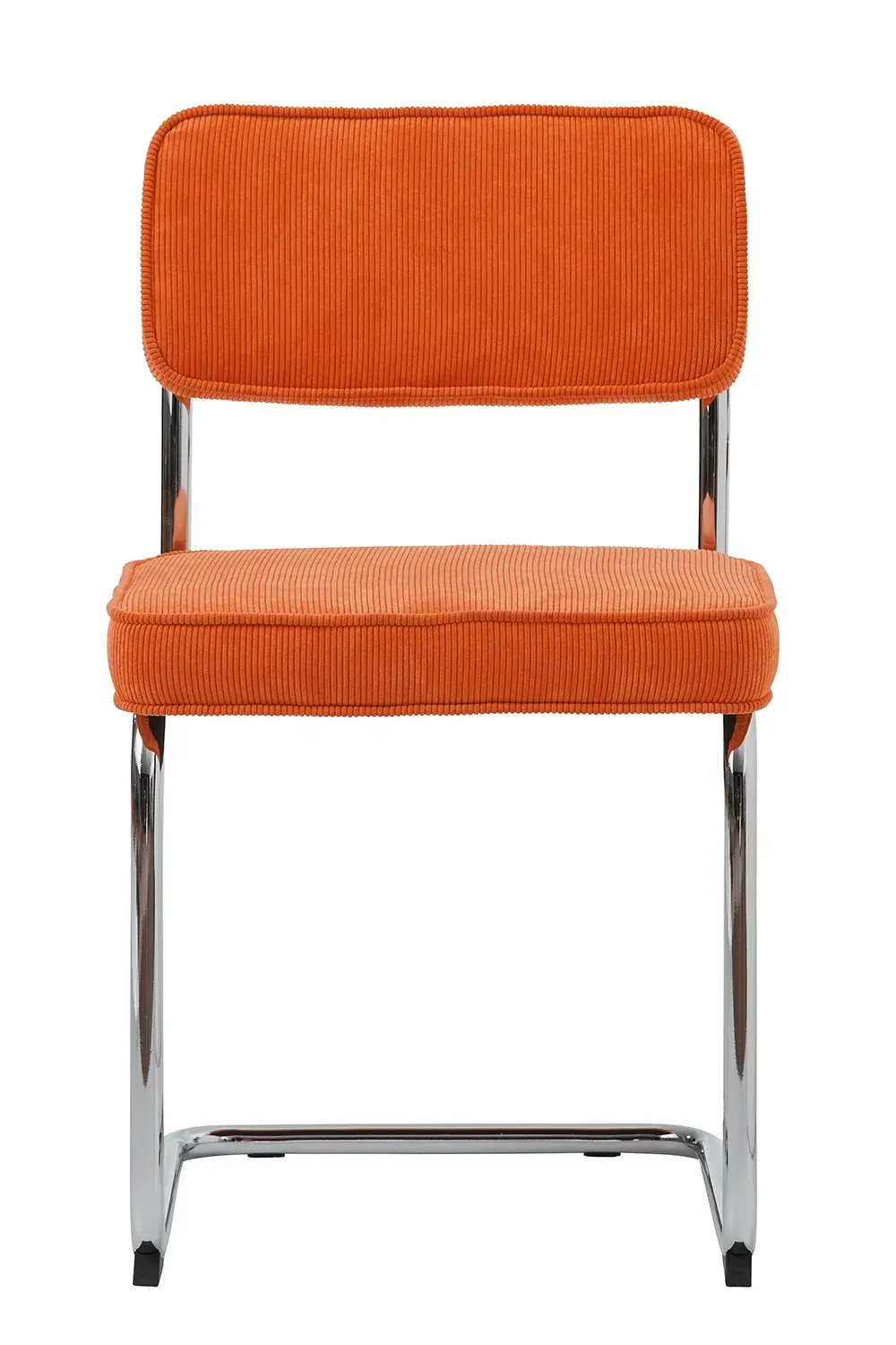 Krzesło na płozach RUPERT Robin A15 pomarańczowe/chromowane - UN_37285106