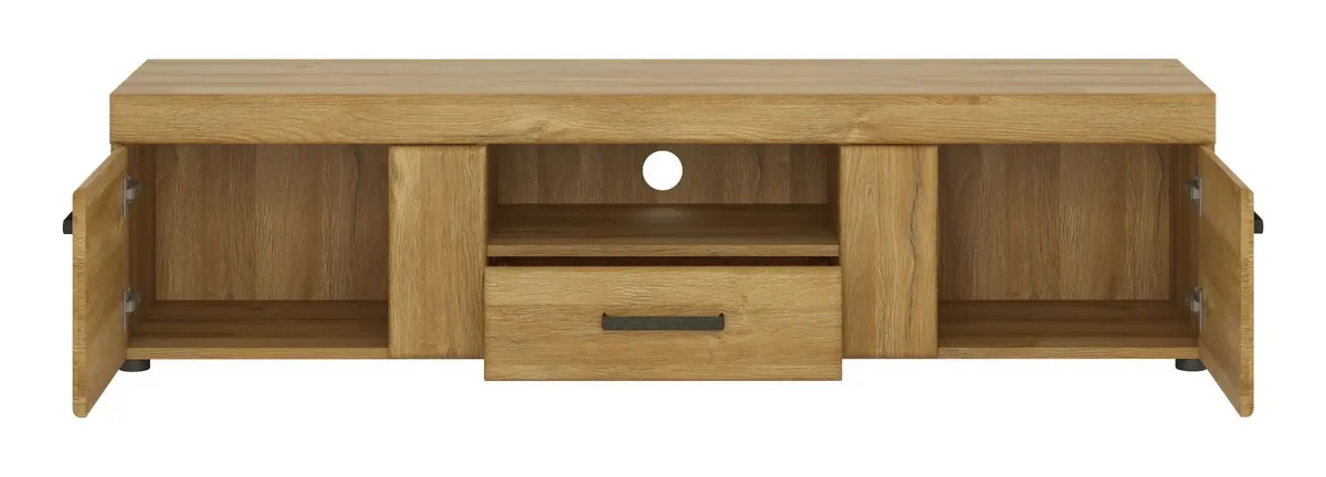 Szafka RTV 2-drzwiowa z 1 szufladą CORTINA CNAF02 Dąb Grandson - 6000000001546