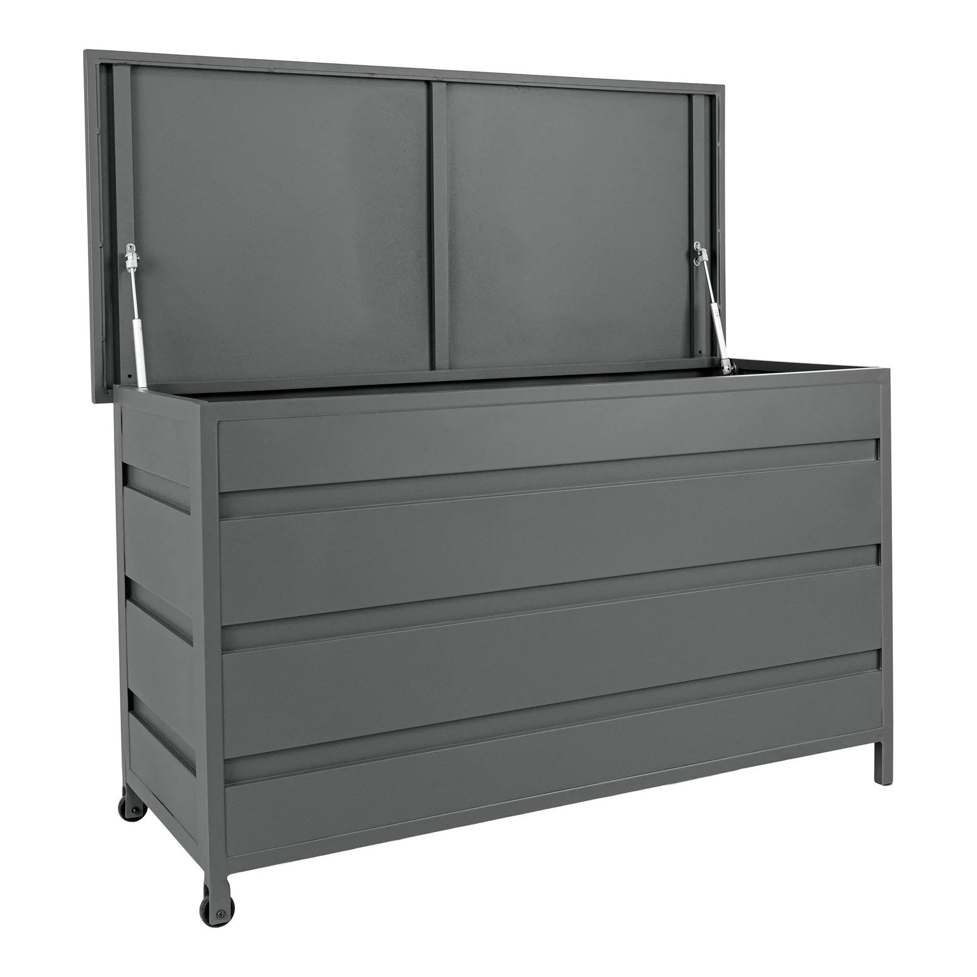 Skrzynia ogrodowa CASSIS aluminiowa 160x82x85 cm 650 L - szara - 7801110