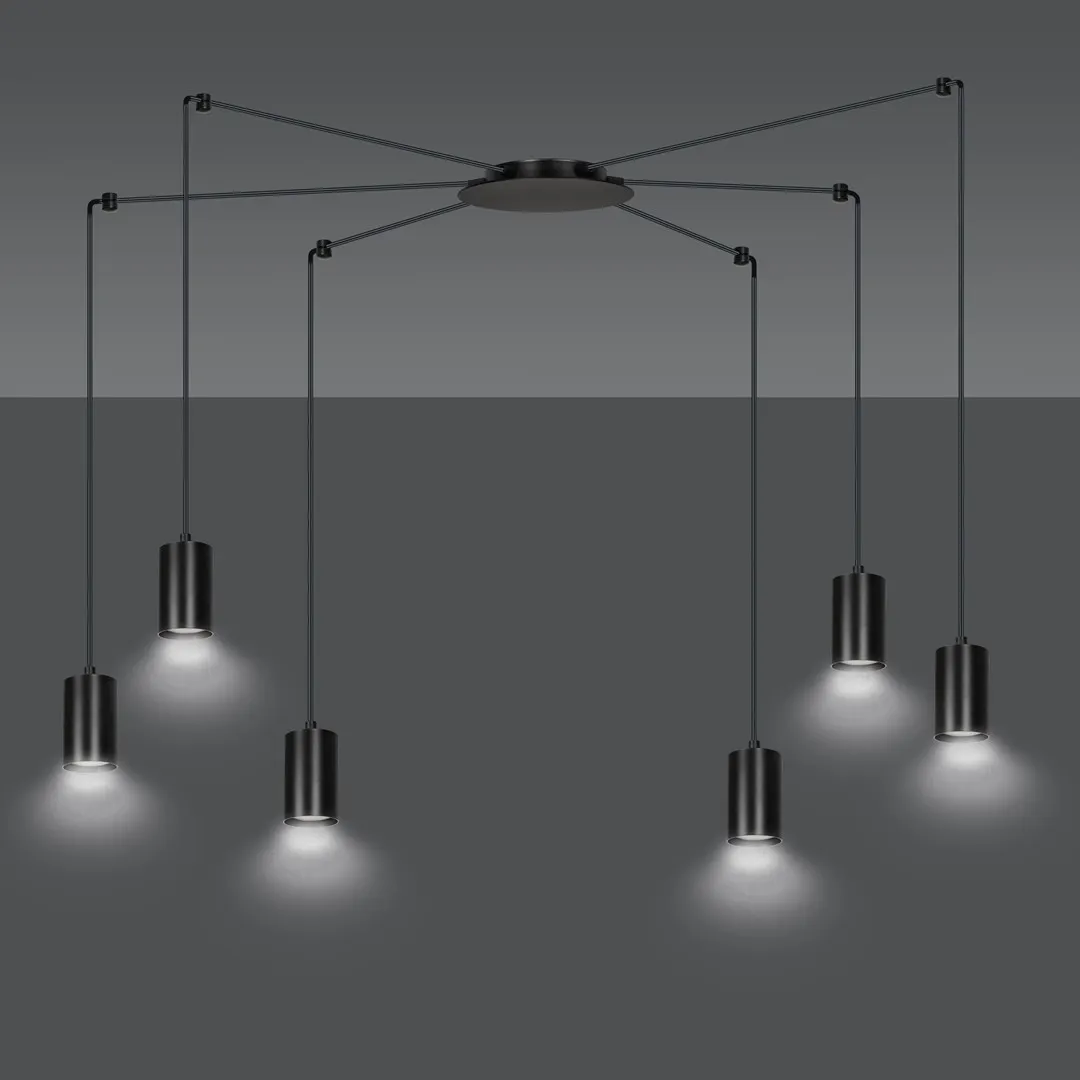 Lampa wisząca TRAKER Czarny 524/6 - 524/6
