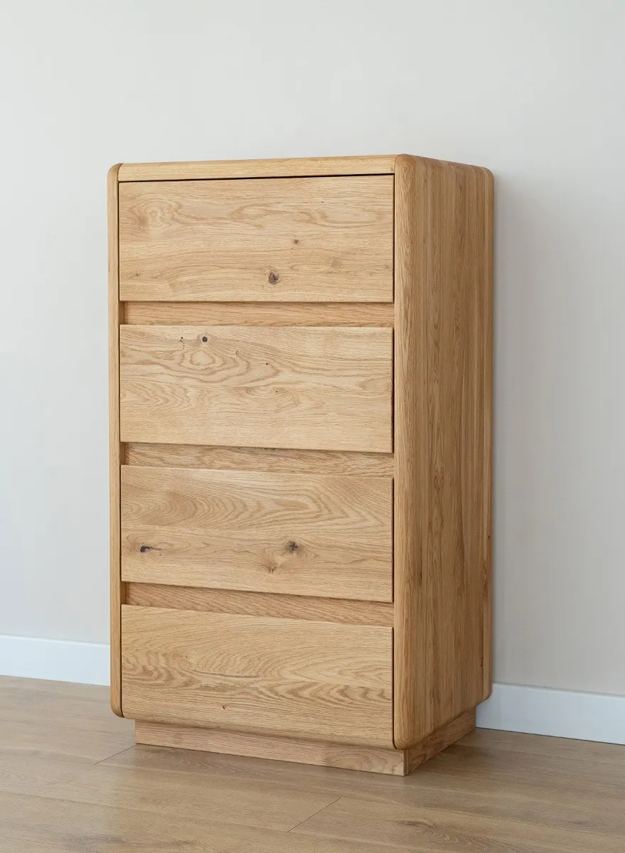 Komoda dębowa z 4 szufladami RONDA Dębowy Sen dąb olejowany - ZIKOM1_4