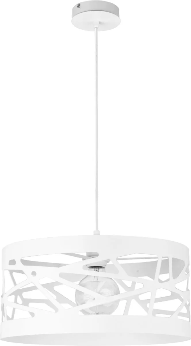 Lampa wisząca FREZ L ażurowa biała