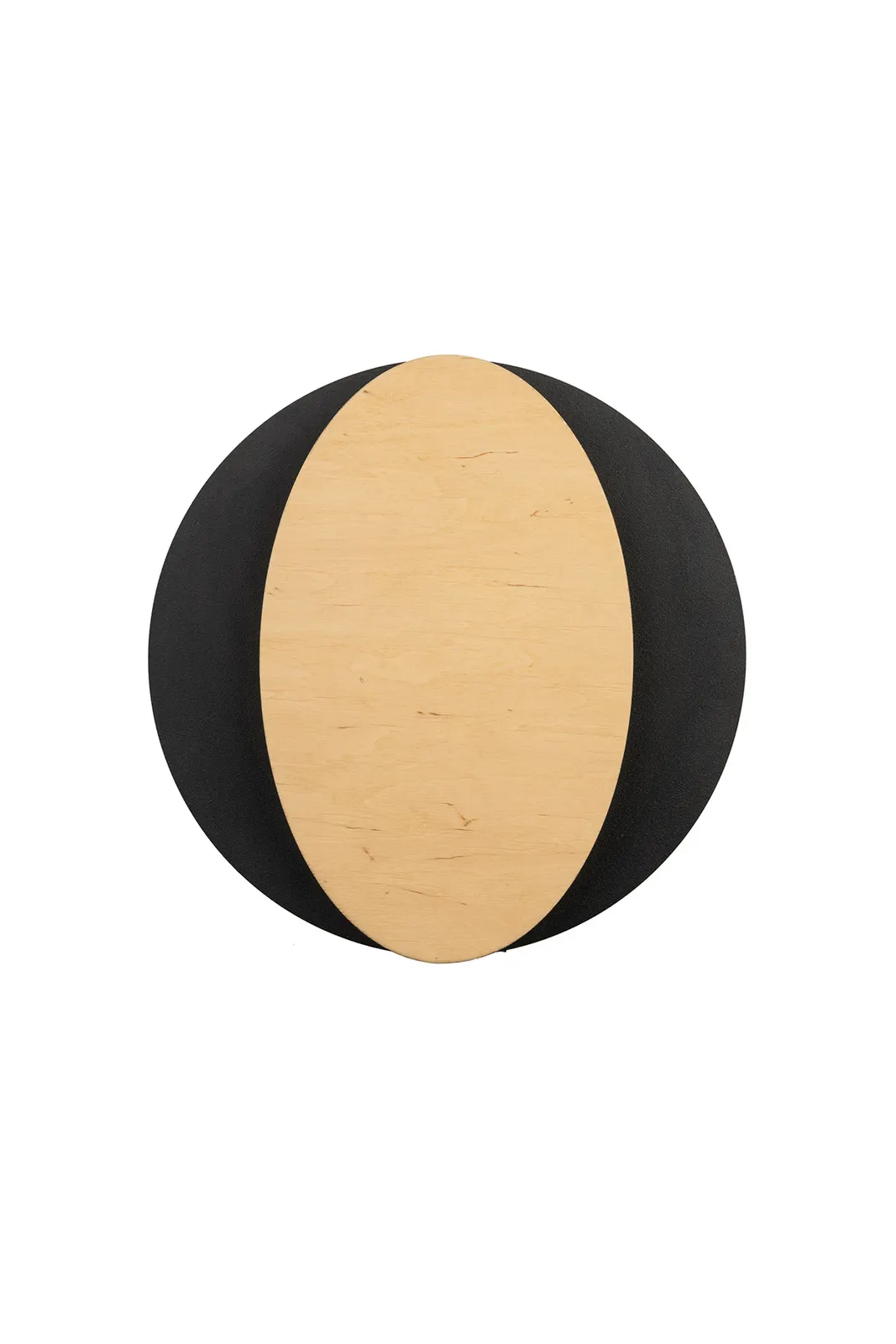 Kinkiet OVO czarny/efekt drewna