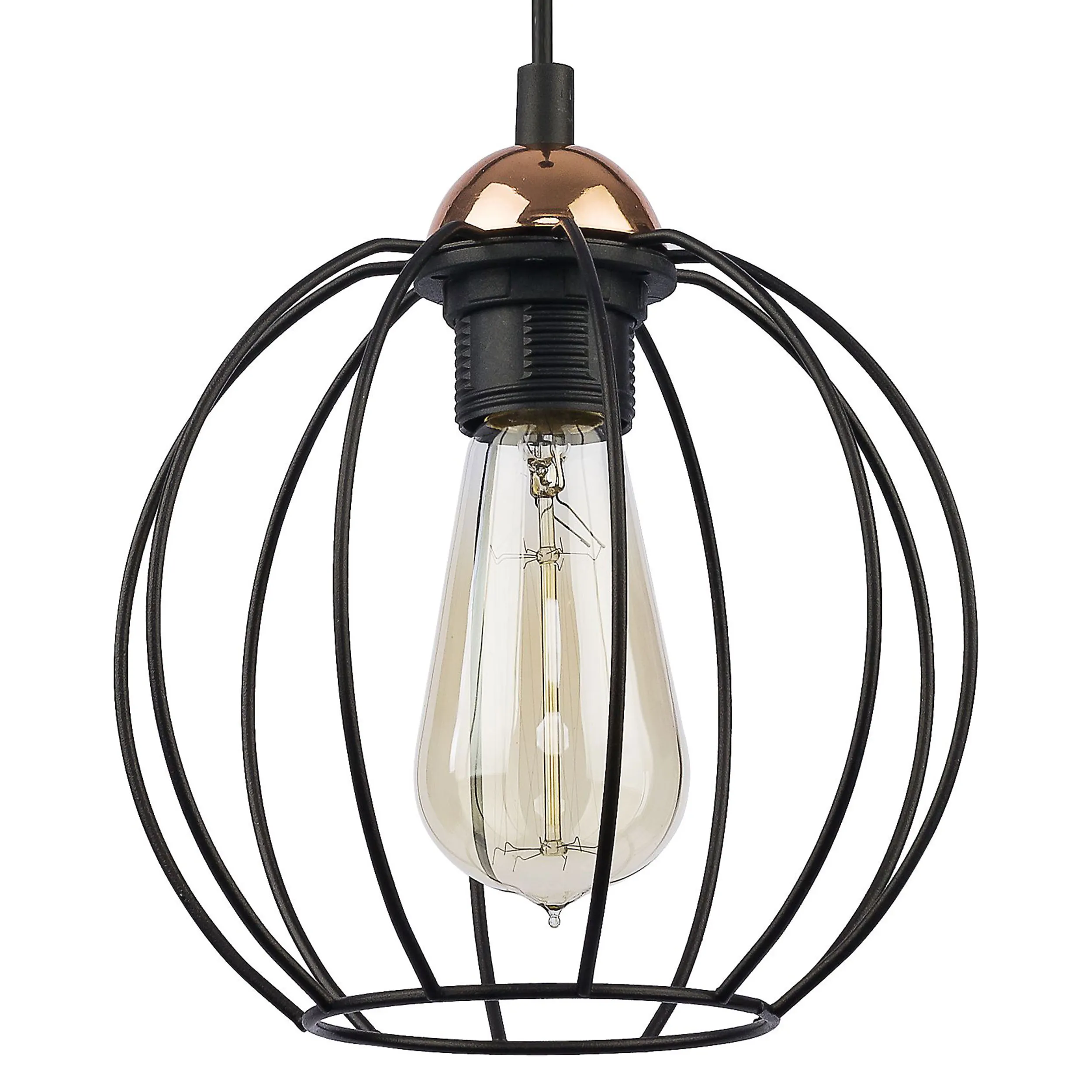 Lampa wisząca GALAXY czarna ze złotym elementem 165x18cm - TK_1644