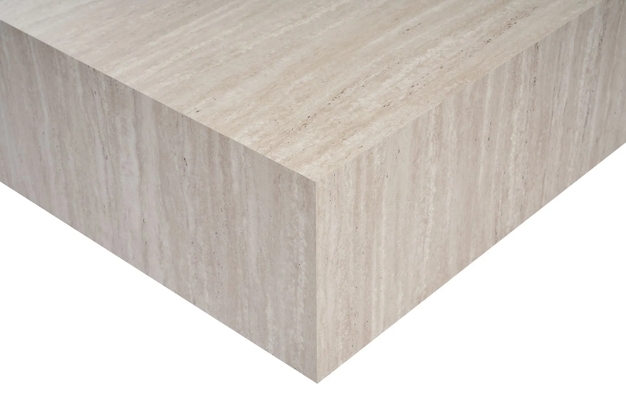 Stolik kawowy PRIZMA 90x90 cm trawertynowy - ASI_467NRD1102