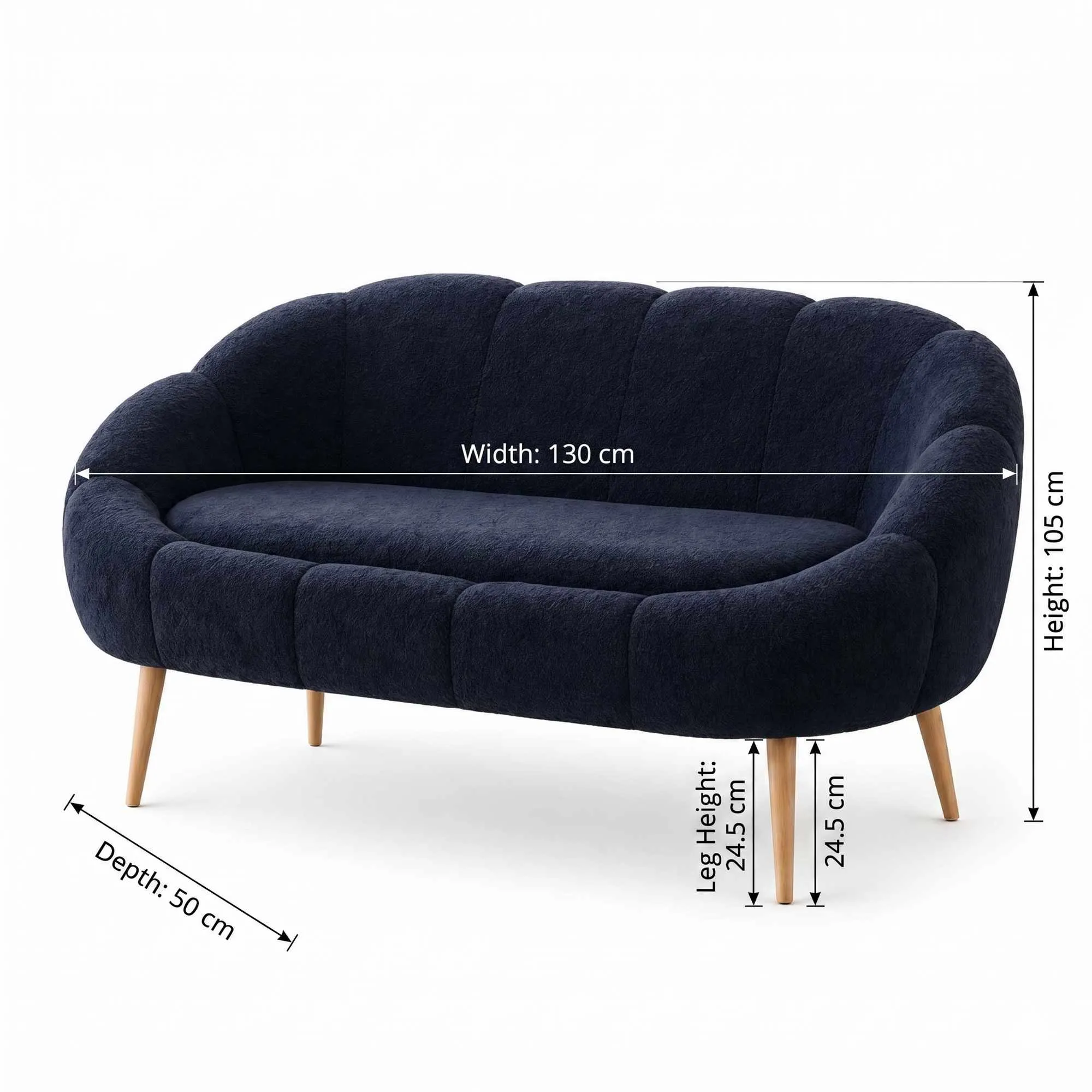 Sofa 2-osobowa LIDA antracyt - ASI_251BLS1111