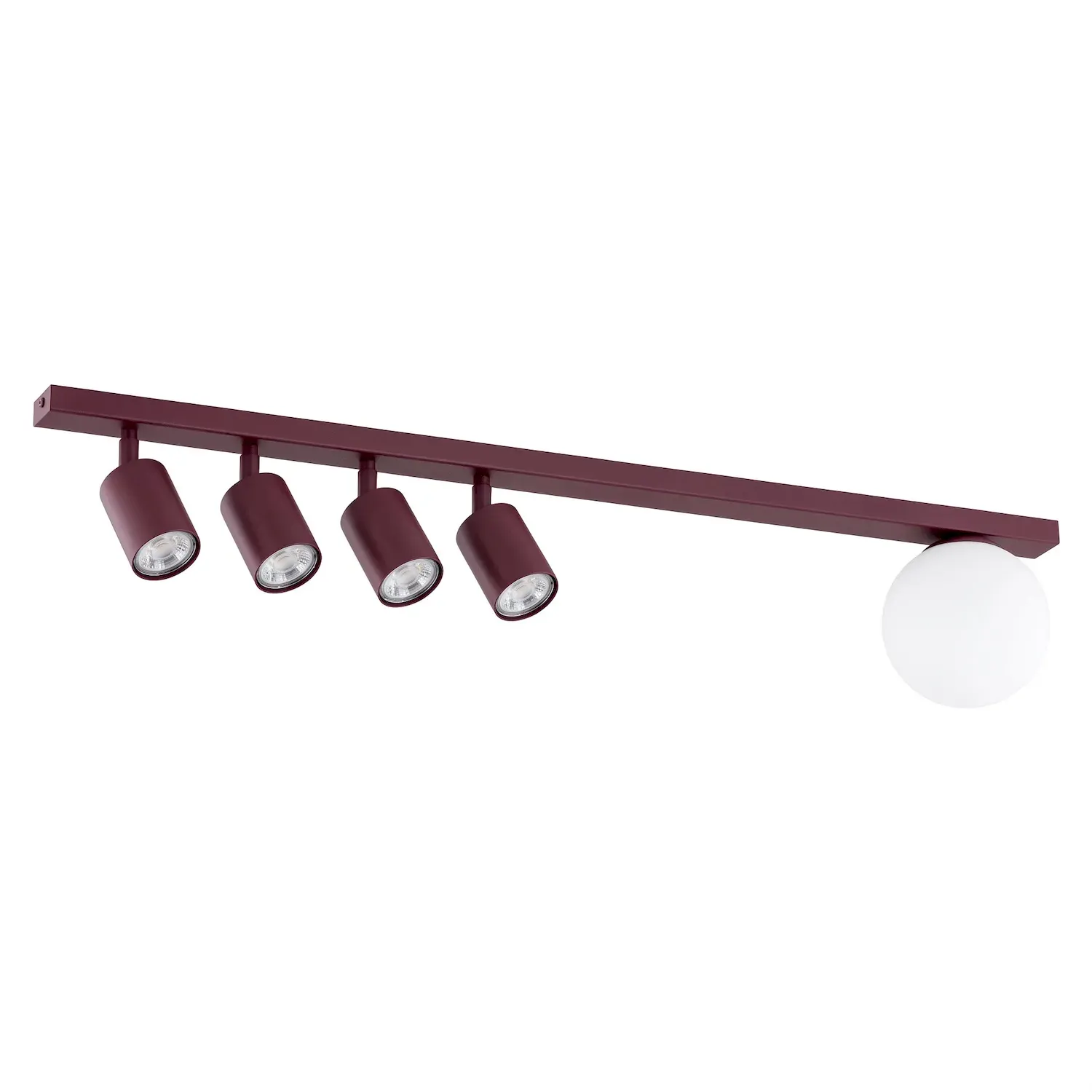 Lampa sufitowa BASTER 5 burgund biały