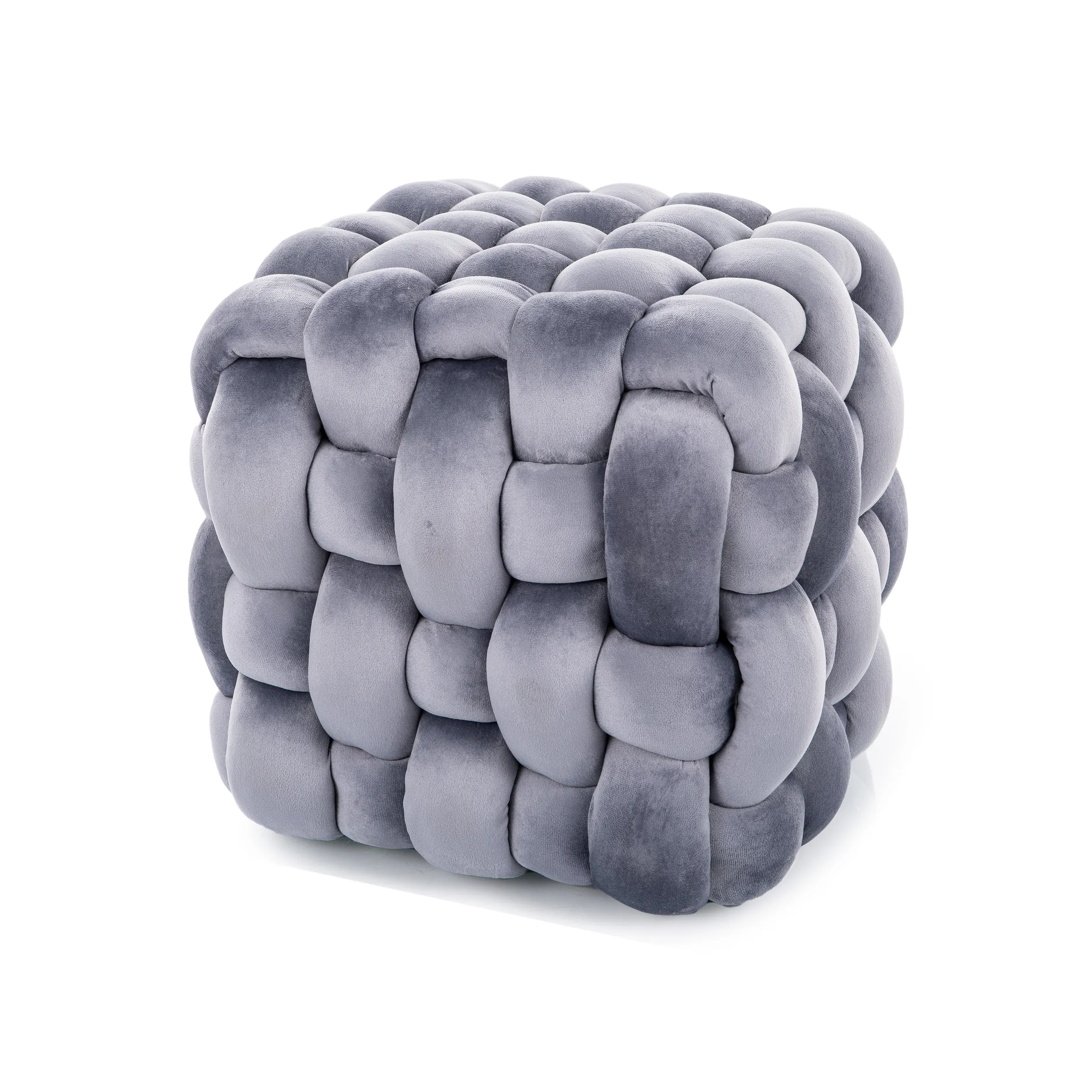 Puf FARIS VELVET 41x45x45 szary Puf FARIS VELVET 41x45x45 szary