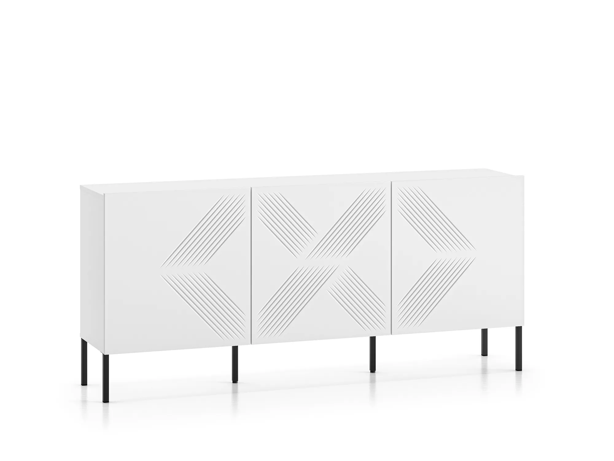 Komoda 3-drzwiowa CLEARING 02 biały alpejski, noga-czarny