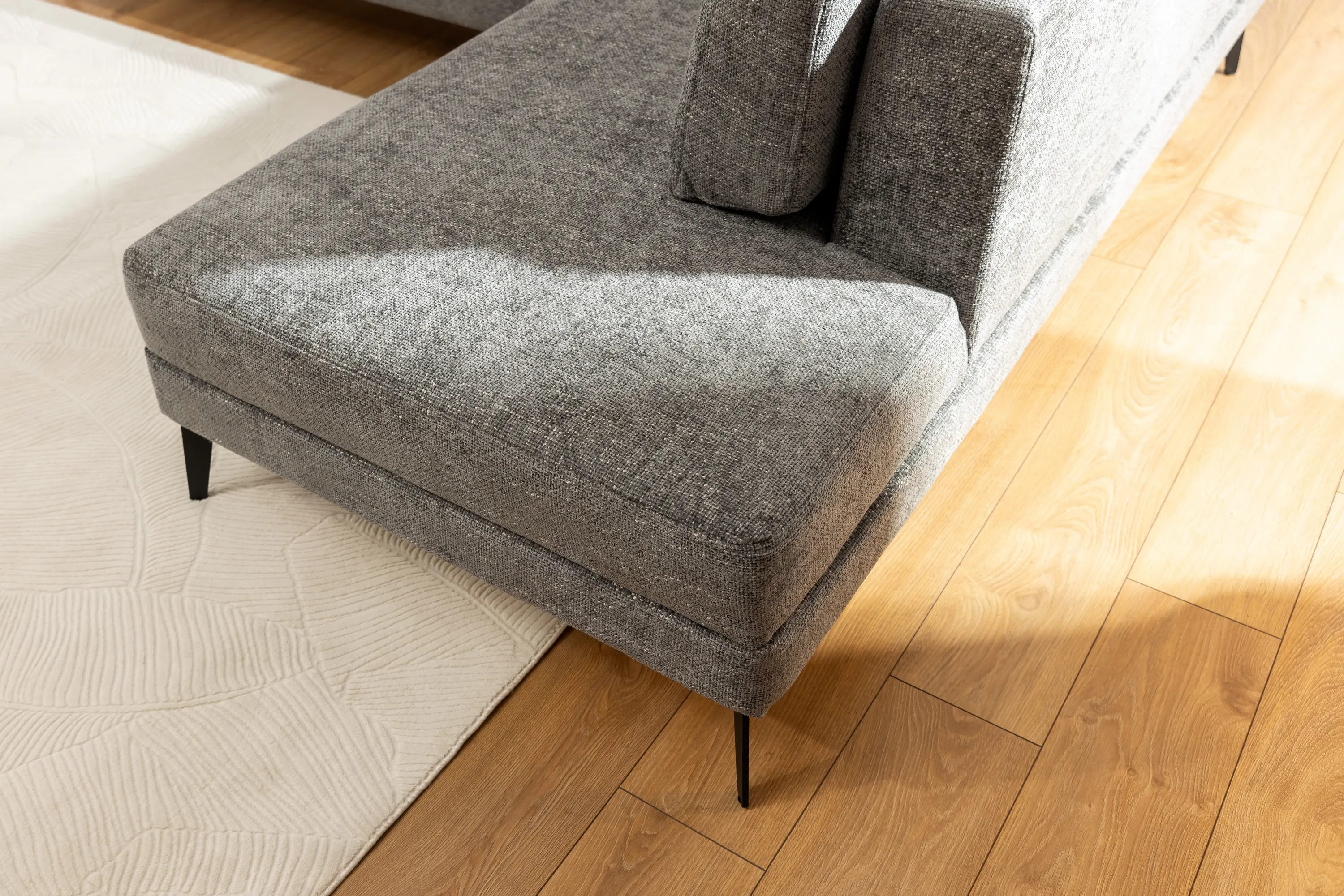 Narożnik rozkładany prawostronny ELENTIO (Magni 206.13) 280x220 cm z dwoma pojemnikami szary - B_162380