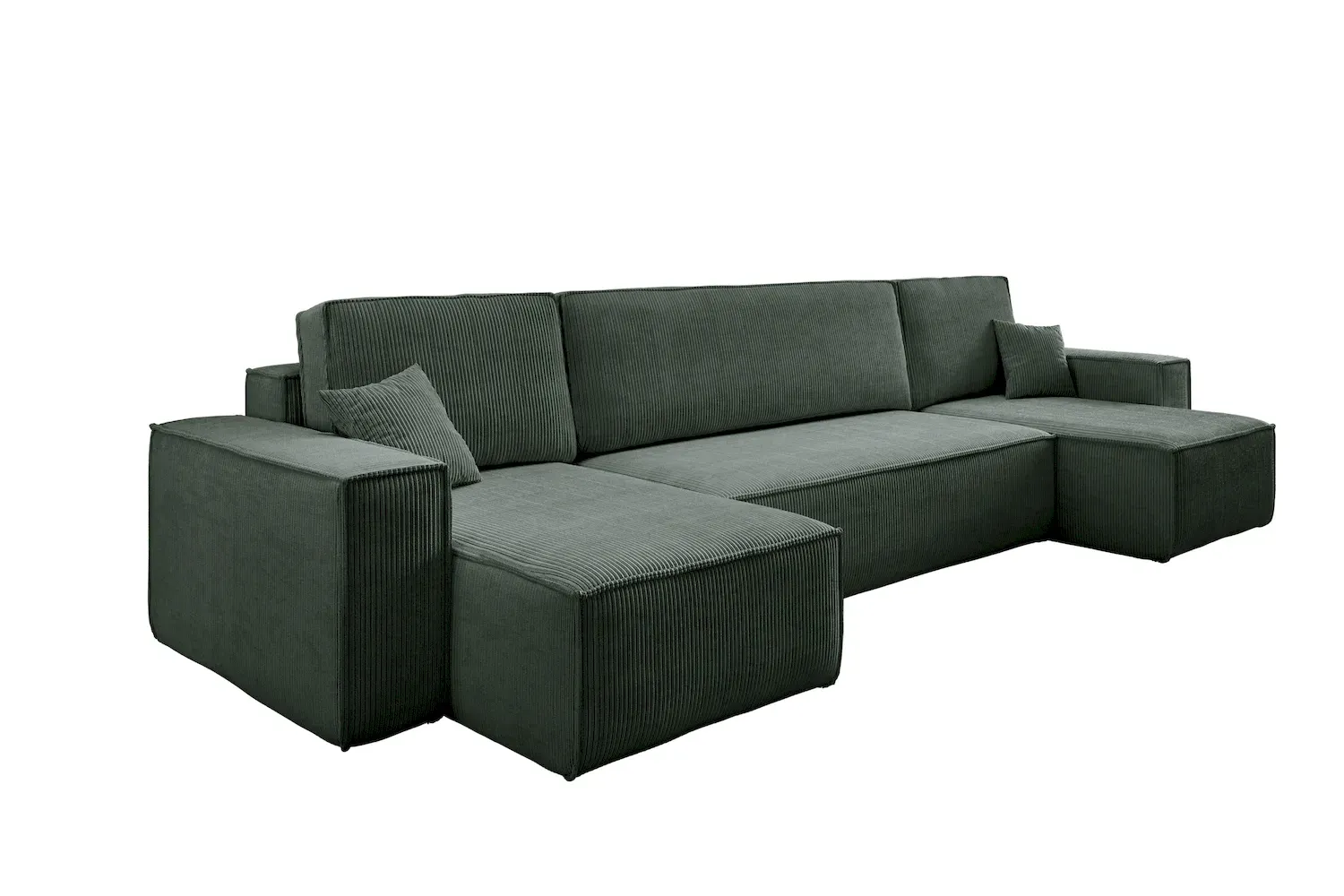 Narożnik uniwersalny KARL U rozkładany tkanina Poso 14 zielony