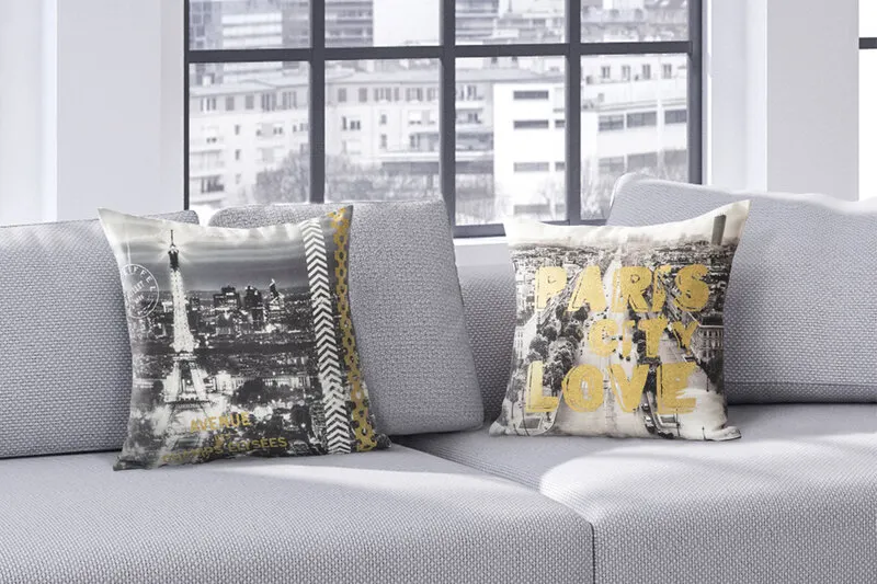 POSZEWKA PARIS 8 40X40 CM BIAŁY - EU_49021