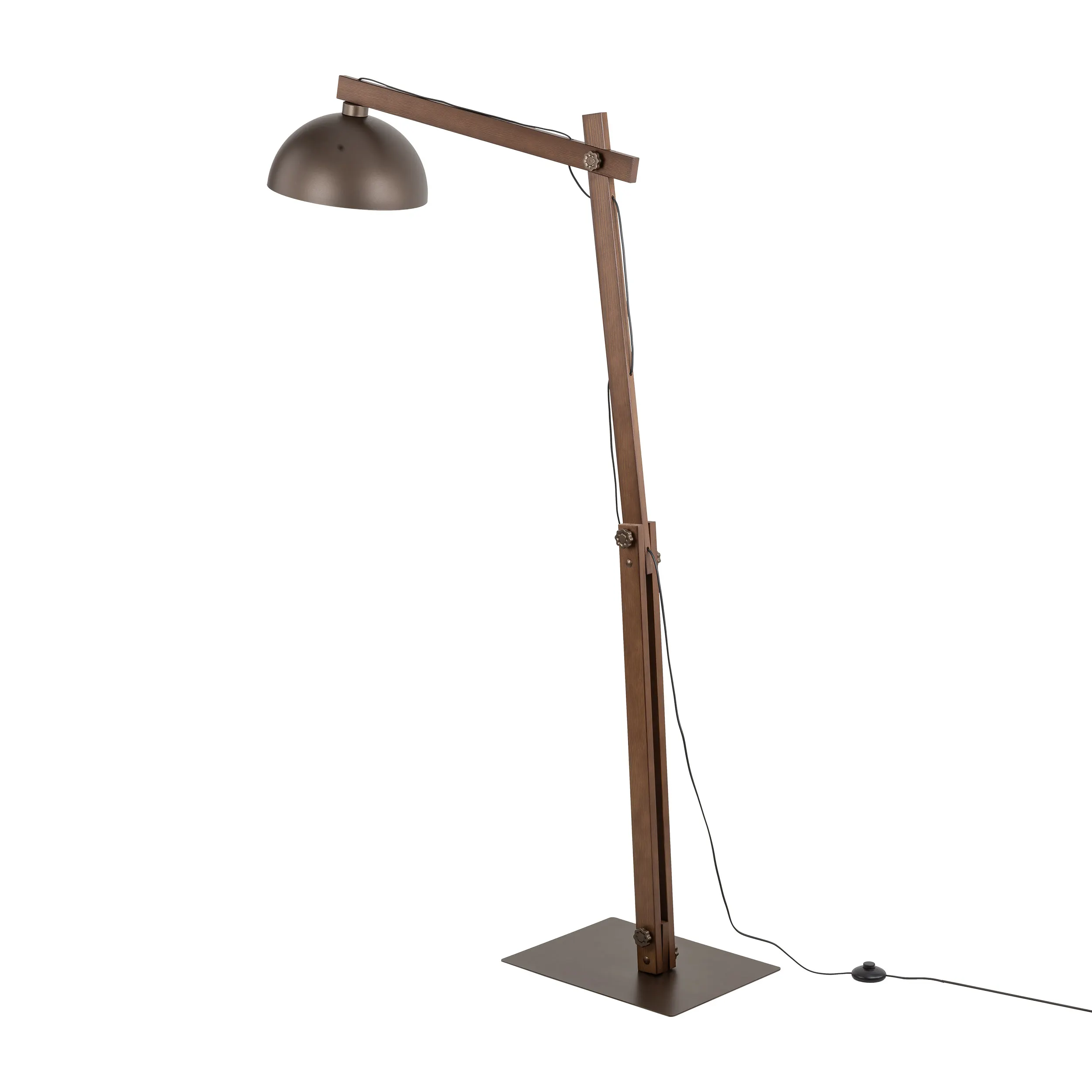 Lampa podłogowa OSLO ciemny orzech brązowa 180x80x35cm - TK_6319