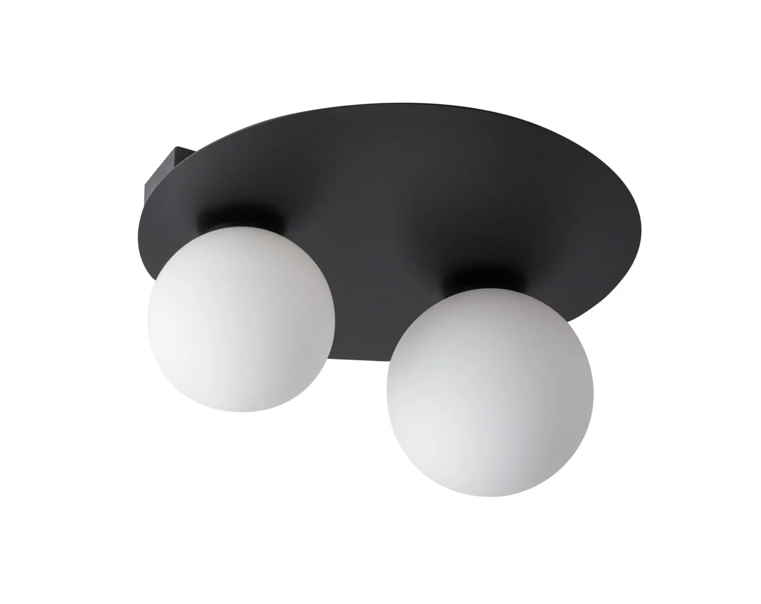 Lampa sufitowa/plafon ARGON 2 okrągły biało-czarny