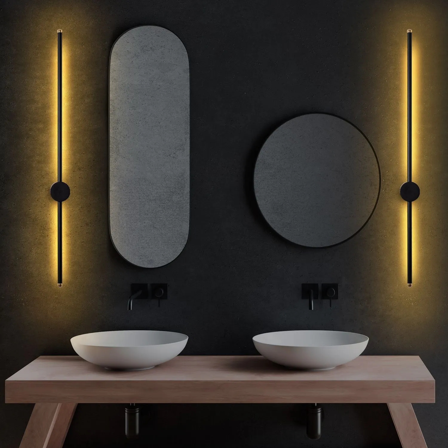 Lampa ścienna kinkiet SWORD 7x91cm czarna — zdjęcie 8
