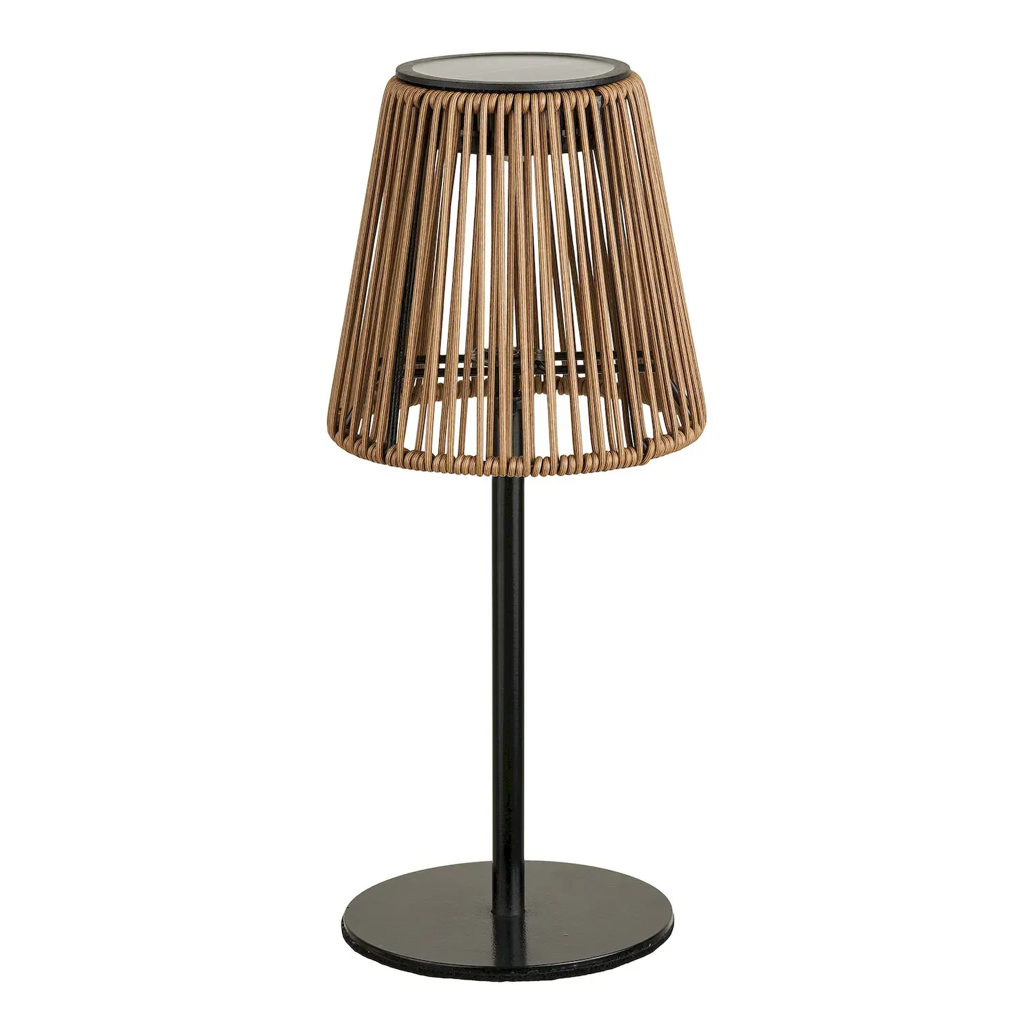Lampa stołowa STAFFORD ładowalna z wbudowanym panelem słonecznym brązowo-czarna Lampa stołowa STAFFORD ładowalna z wbudowanym panelem słonecznym brązowo-czarna