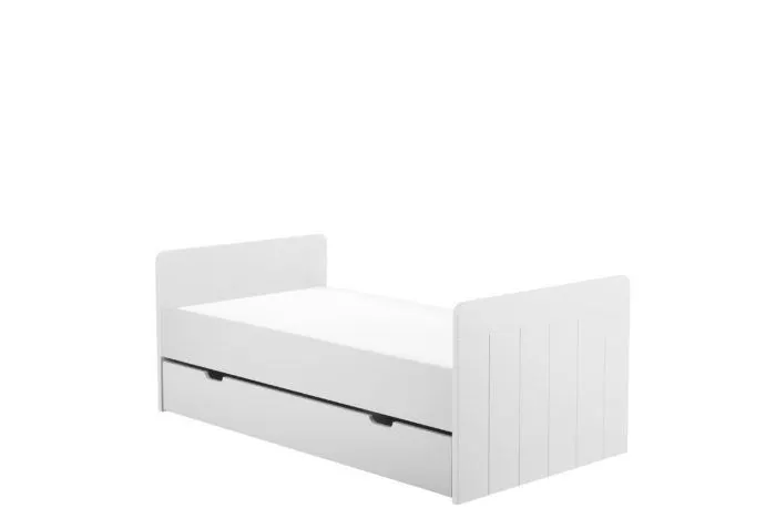 Łóżeczko-tapczanik CALMO 70x140 z regulacją wysokości białe - PIN_021-011-110