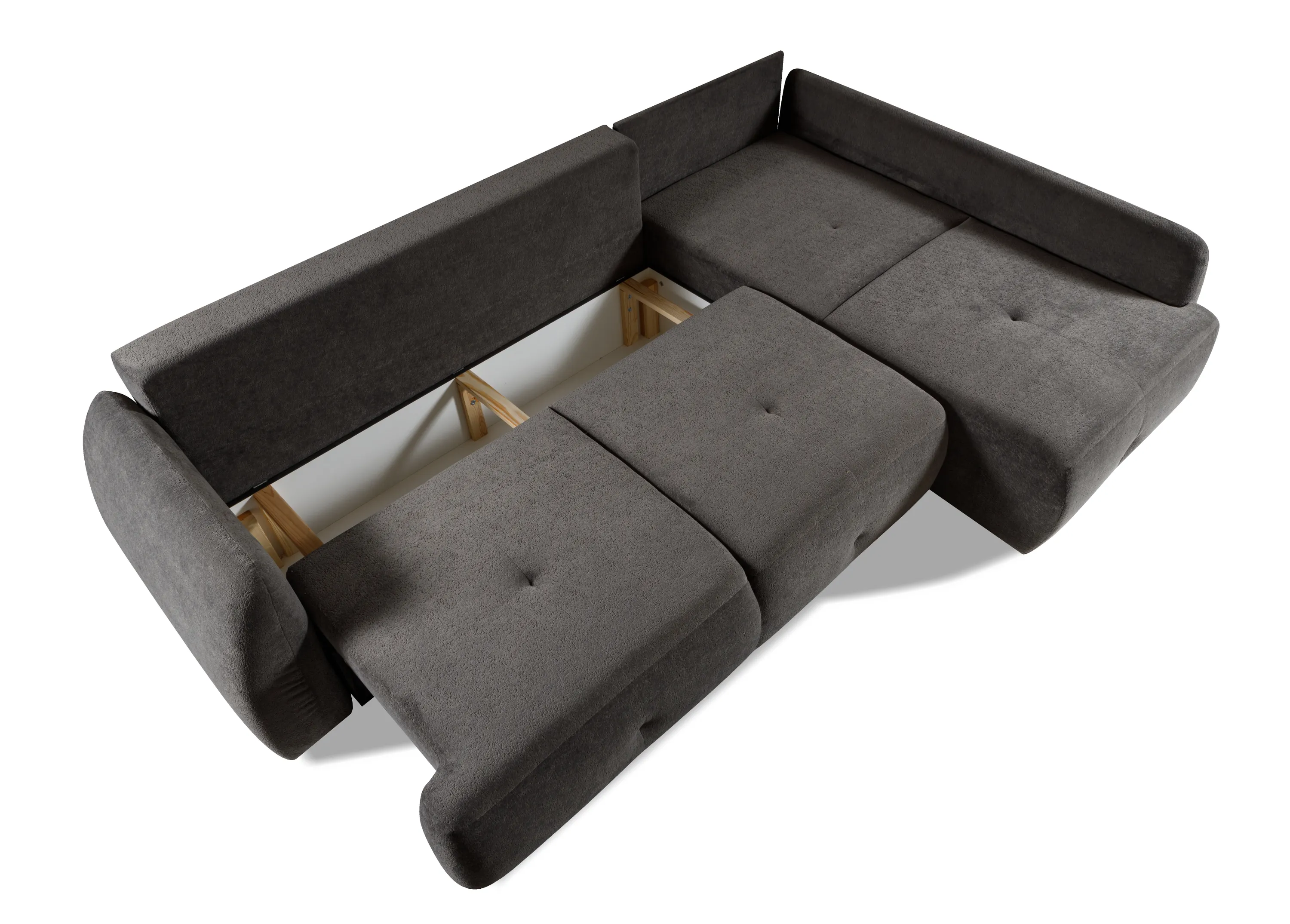 Narożnik rozkładany z pojemnikiem PATAYA BELLINI 291 cm prawostronny szary - PATAYA_BELLINI_03