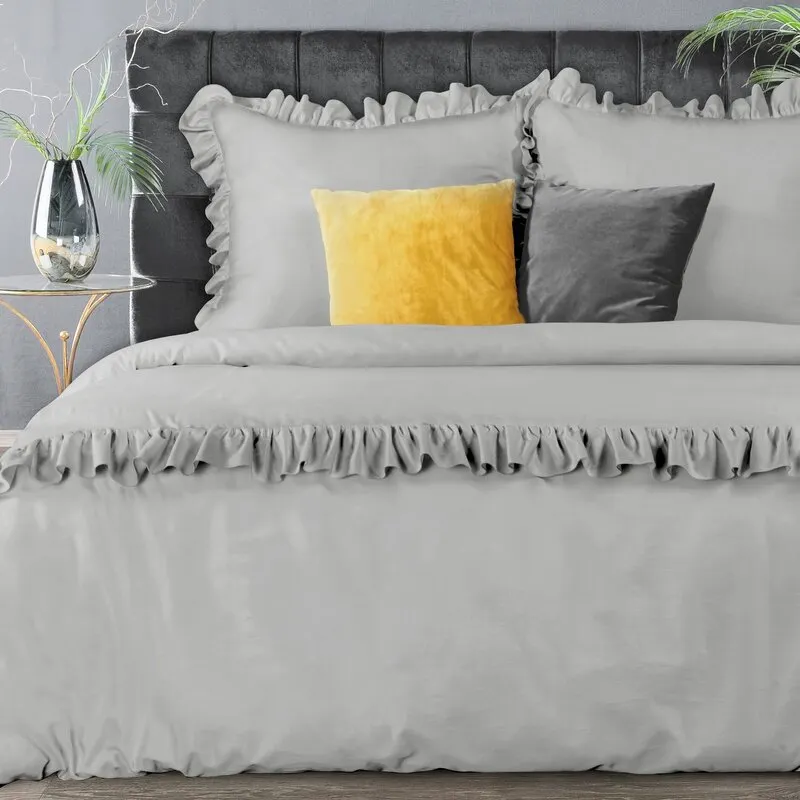 KOMPLET POŚCIELI SATYNOWEJ VENUS 220 X 200 CM JASNOSZARY KOMPLET POŚCIELI SATYNOWEJ VENUS 220 X 200 CM JASNOSZARY