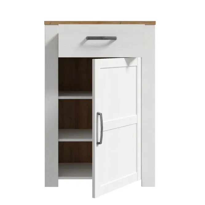 Szafka na buty CHISBURY - dąb riviera, modrzew jasny sibu - BHLD211-M482