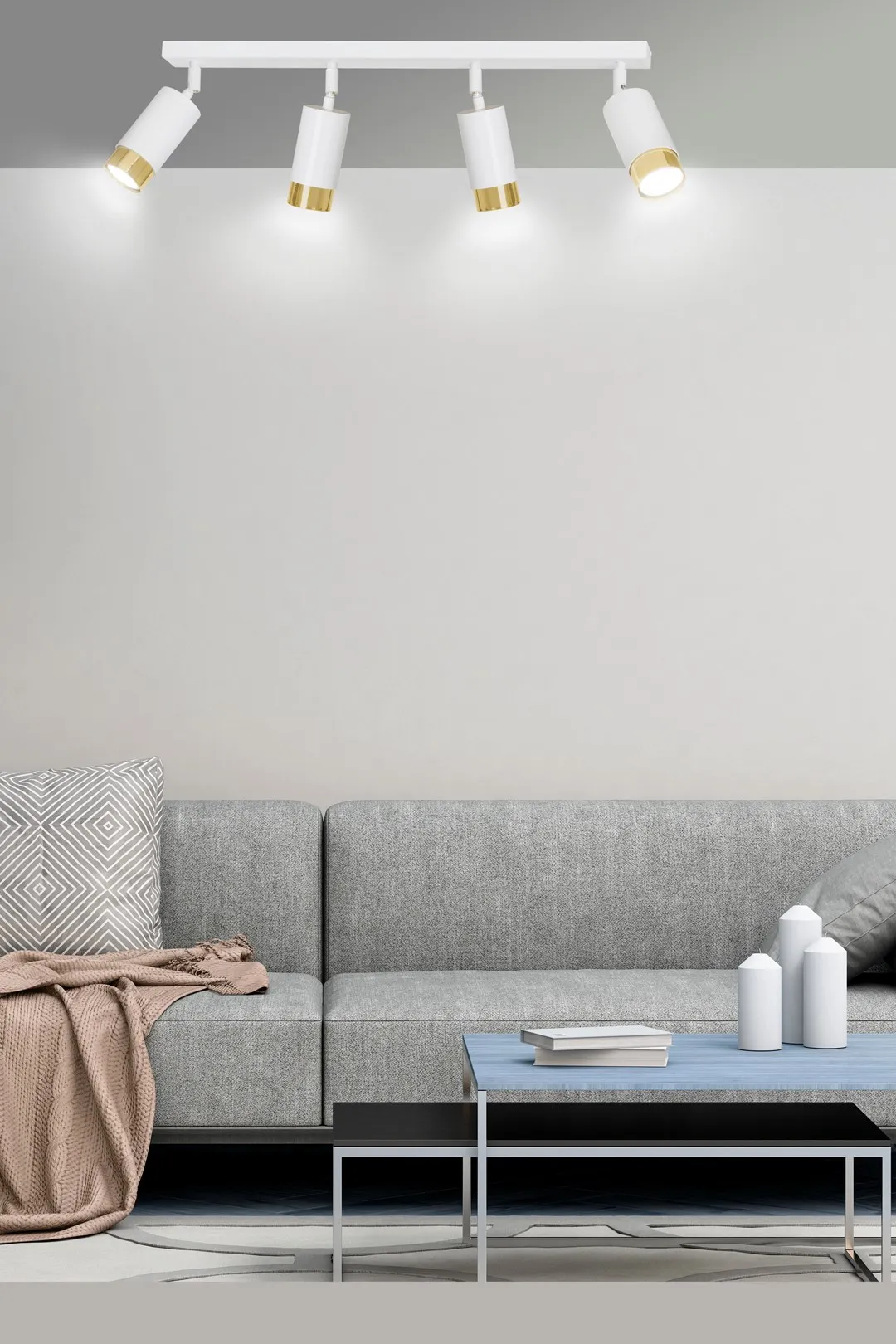 Lampa sufitowa HIRO Biały/Złoty 963/4 - 963/4