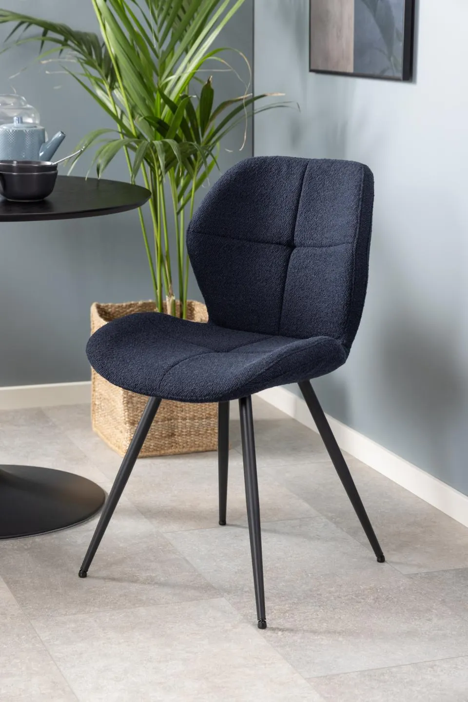 Krzesło Tozzi Granatowy- zam. błyskawiczny, Czarny ( zestaw 2 sztuk ) - 0000100723