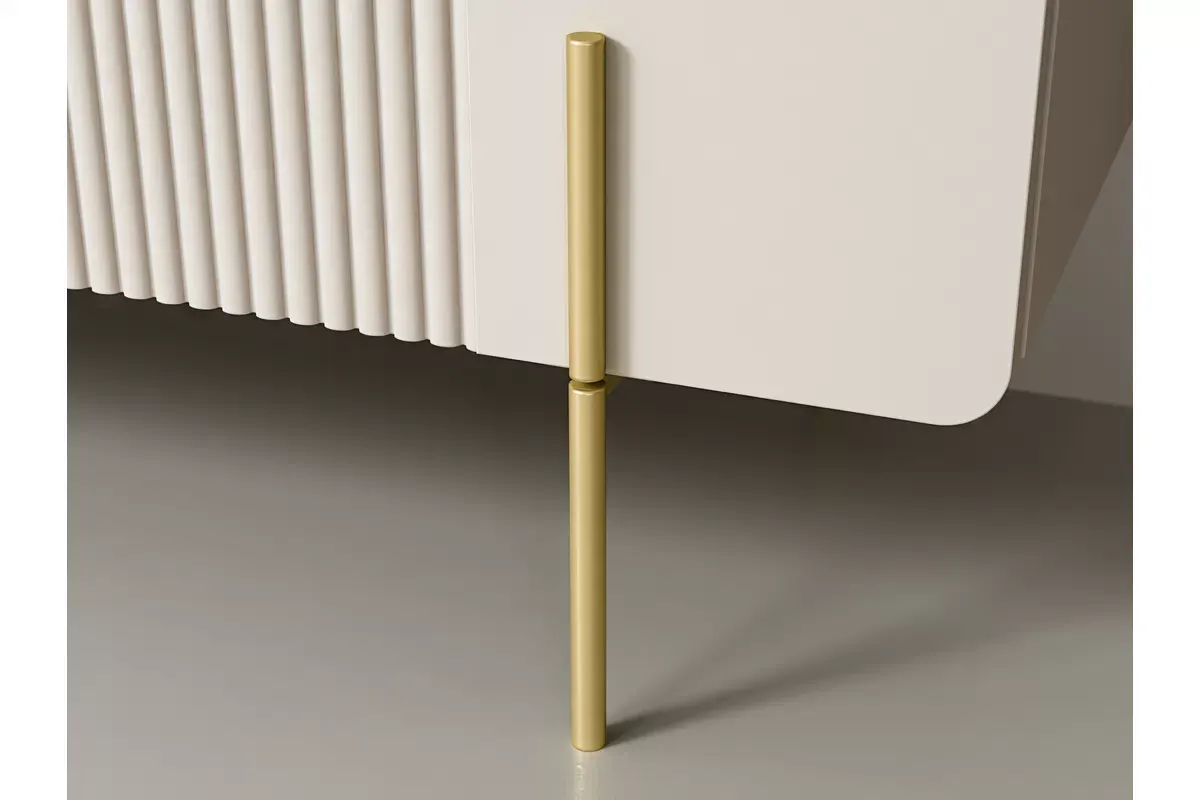 MALMI Ława 100 2SZ - cashmere / crema bianca / złote nogi - B_162306