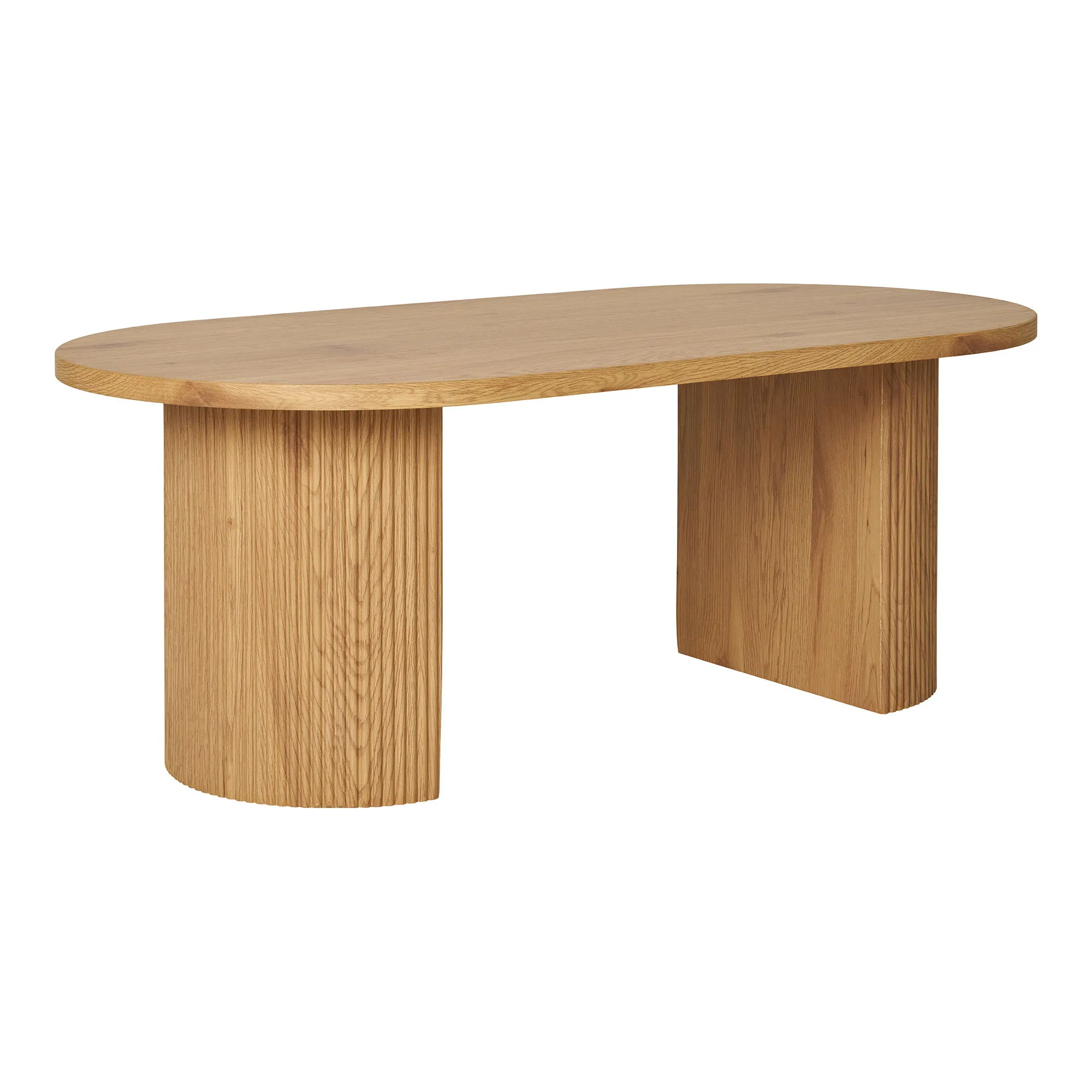 Stolik kawowy  owalny BOAVISTA 60x120 cm - naturalny