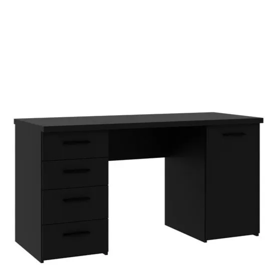 Biurko NET106 z szafką i 3 szufladami - czarny Biurko NET106 z szafką i 3 szufladami - czarny