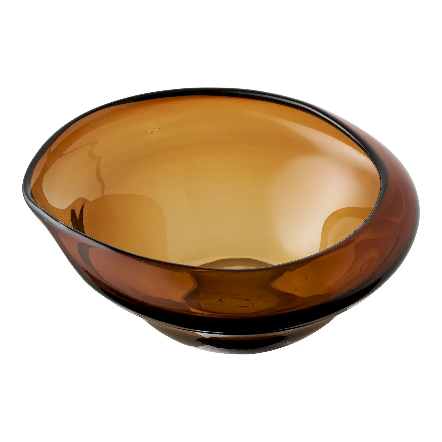 Misa dekoracyjna ze szkła dymionego BOWL 29x26x11cm brązowa — zdjęcie 2