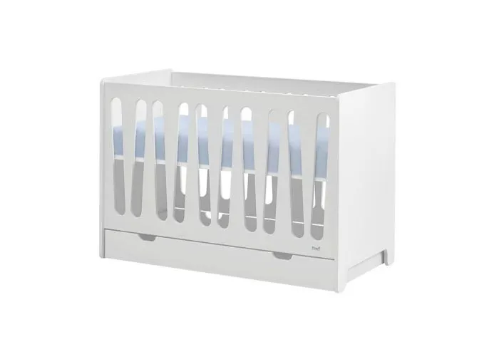 Łóżeczko dziecięce MOON regulacja wysokości 60x120 białe - PIN_015-010-110